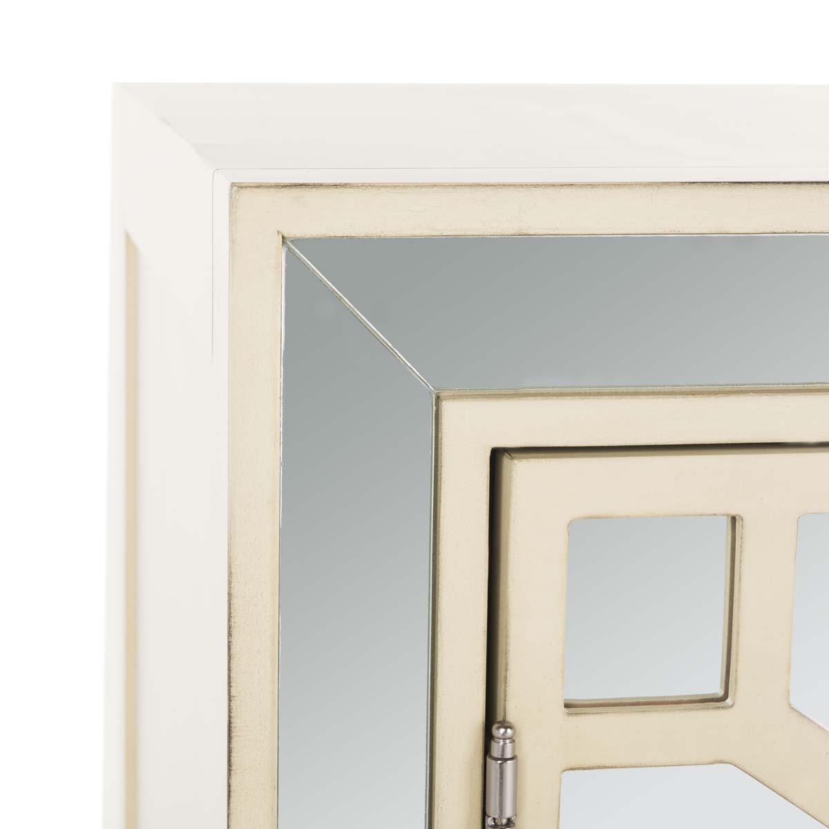 Safavieh Juniper 2 Door Chest , CHS6405 - Antique Beige/Mirror