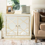 Safavieh Juniper 2 Door Chest , CHS6405 - Antique Beige/Mirror