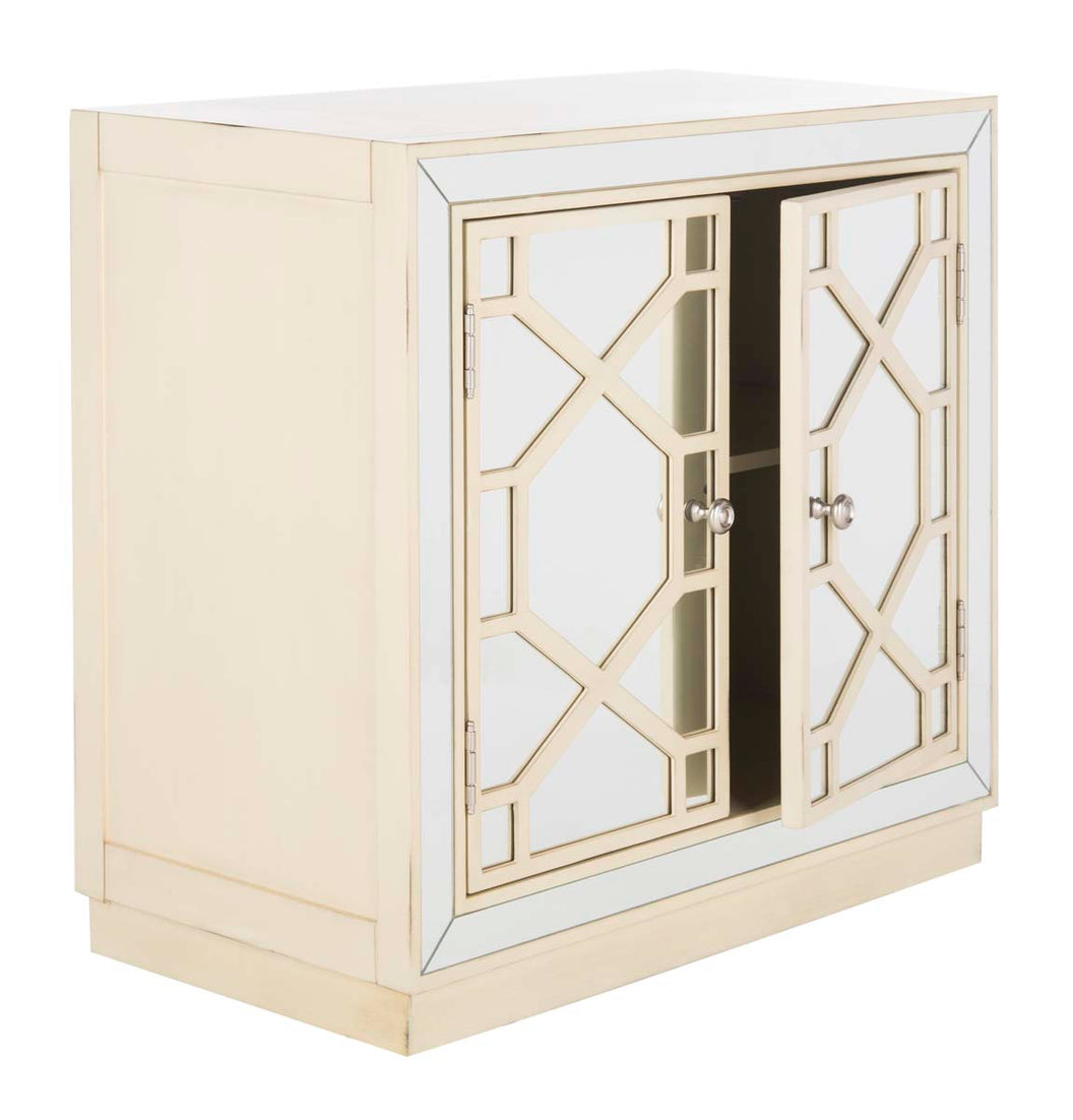 Safavieh Juniper 2 Door Chest , CHS6405 - Antique Beige/Mirror