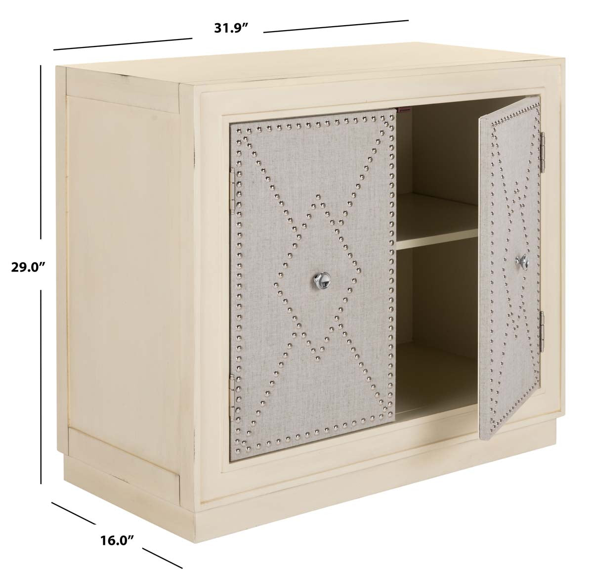 Safavieh Erin 2 Door Chest , CHS6408 - Antique Beige/Light Grey Linen