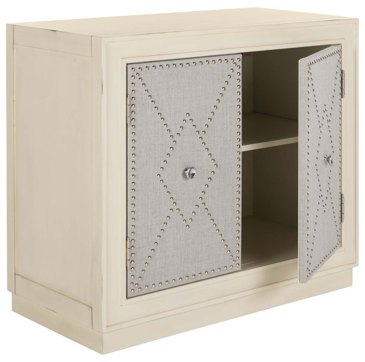 Safavieh Erin 2 Door Chest , CHS6408 - Antique Beige/Light Grey Linen