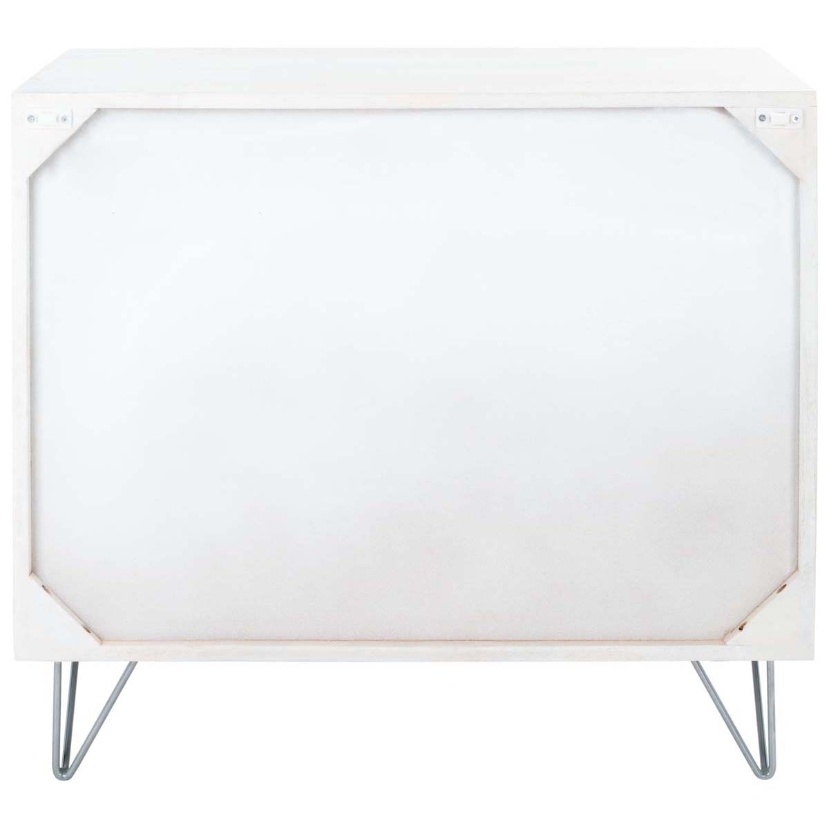 Safavieh Marigold 3 Drawer Chest , CHS9001 - White Washed / Silver