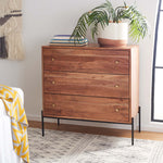 Safavieh Dowling 3 Drawer Chest , CHS9002 - Brown/Black Legs