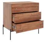 Safavieh Dowling 3 Drawer Chest , CHS9002 - Brown/Black Legs