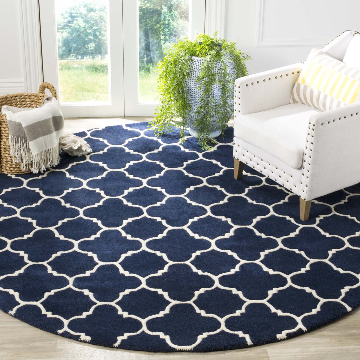 Safavieh Chatham 717 Rug, CHT717 - Dark Blue / Ivory