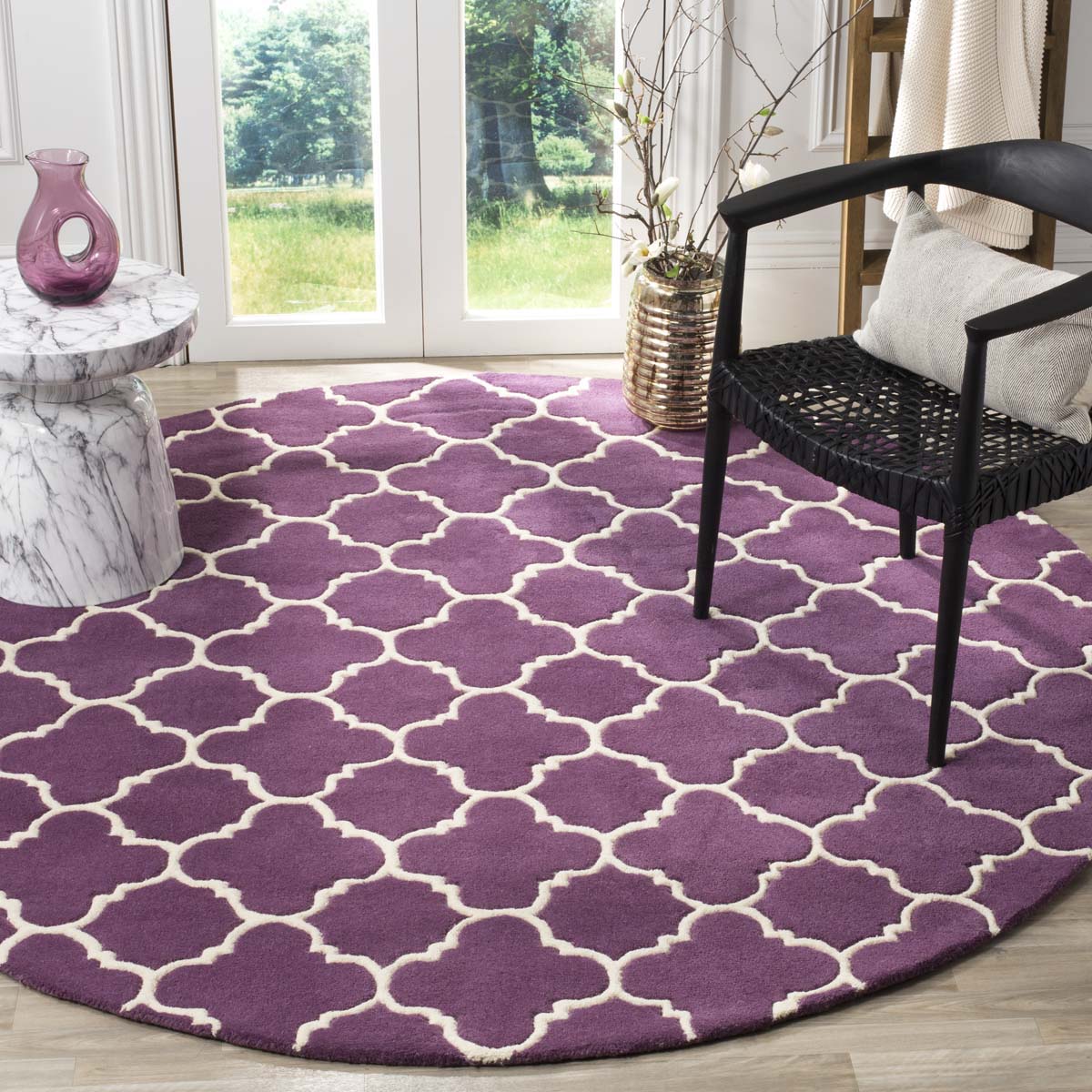 Safavieh Chatham 717 Rug, CHT717 - Purple / Ivory