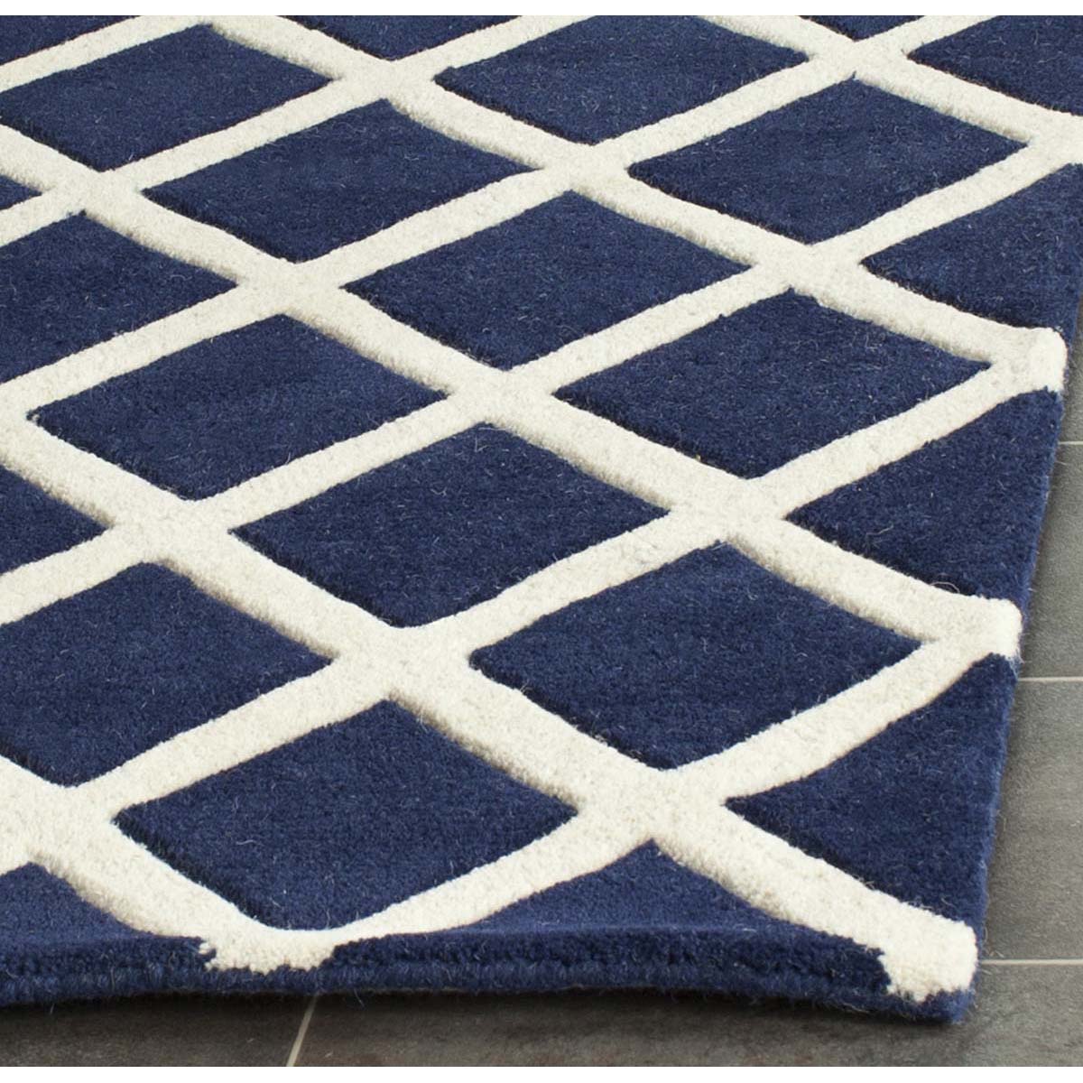 Safavieh Chatham 718 Rug, CHT718 - Dark Blue / Ivory