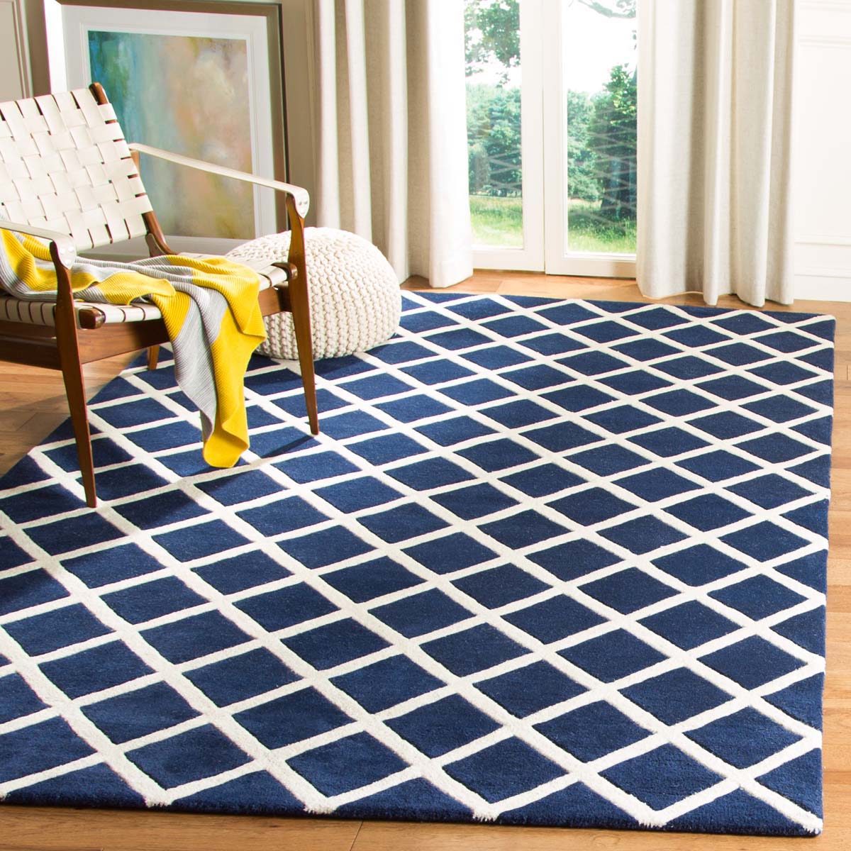 Safavieh Chatham 718 Rug, CHT718 - Dark Blue / Ivory