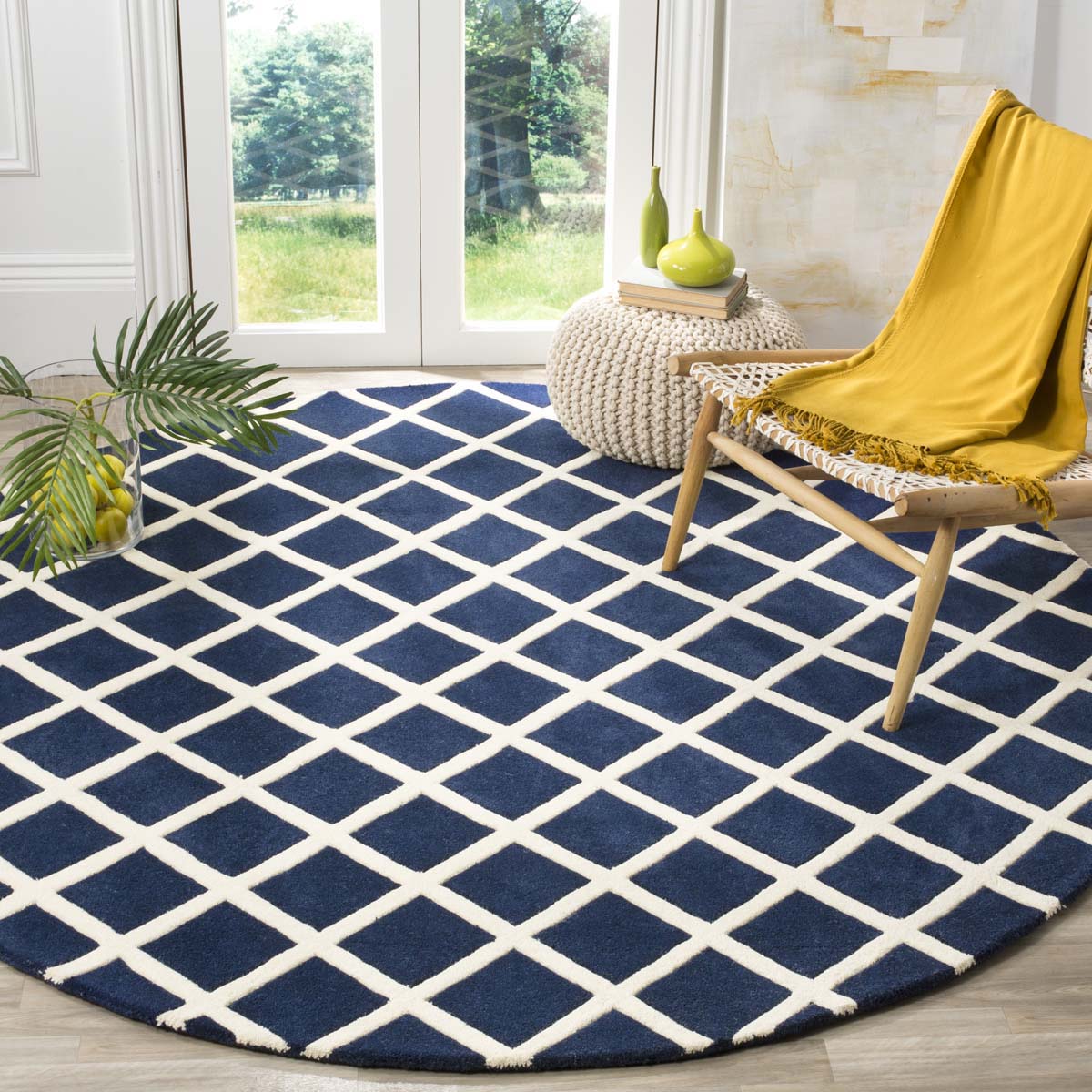 Safavieh Chatham 718 Rug, CHT718 - Dark Blue / Ivory
