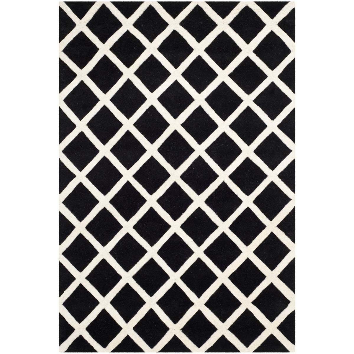 Safavieh Chatham 718 Rug, CHT718 - Black / Ivory