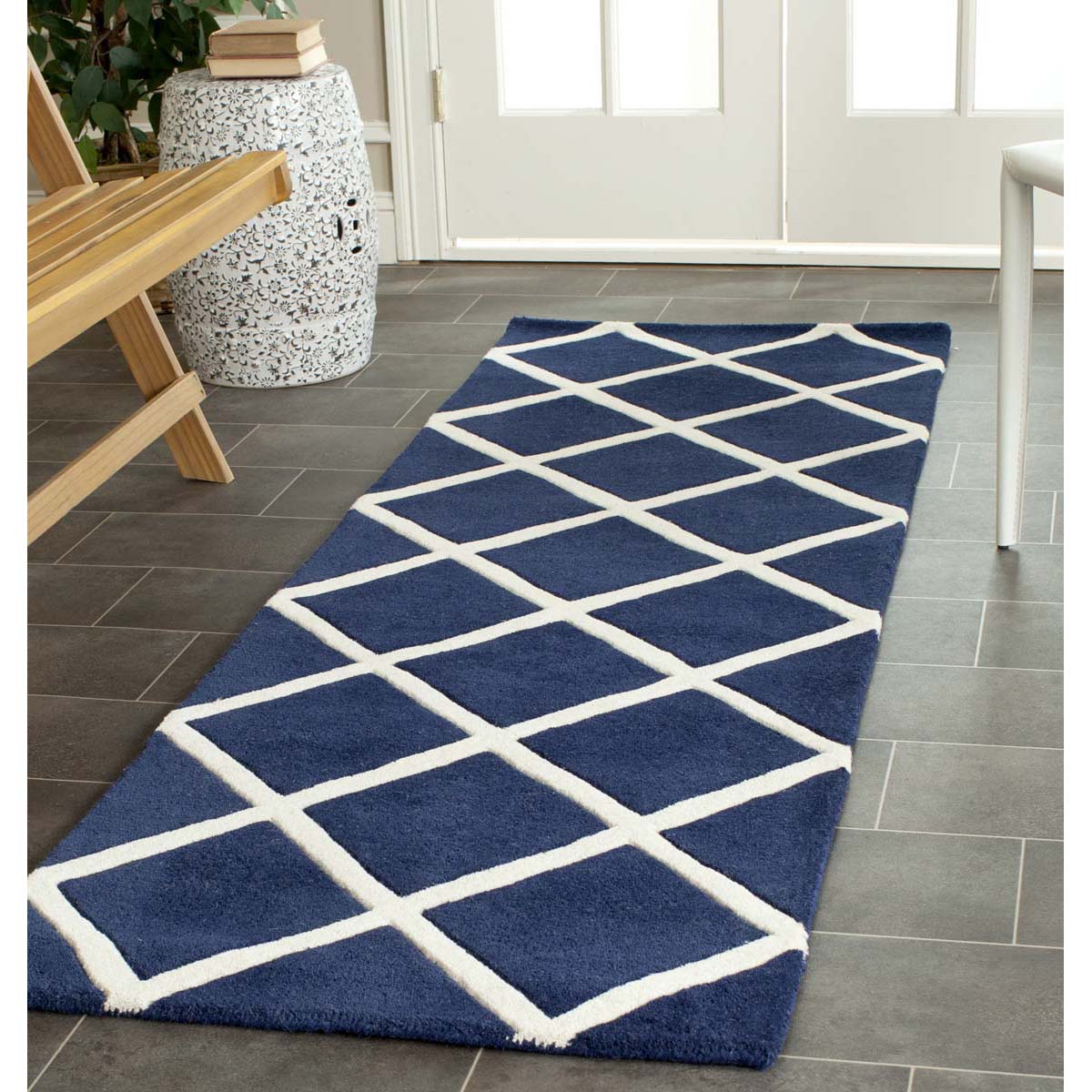 Safavieh Chatham 720 Rug, CHT720 - Dark Blue / Ivory