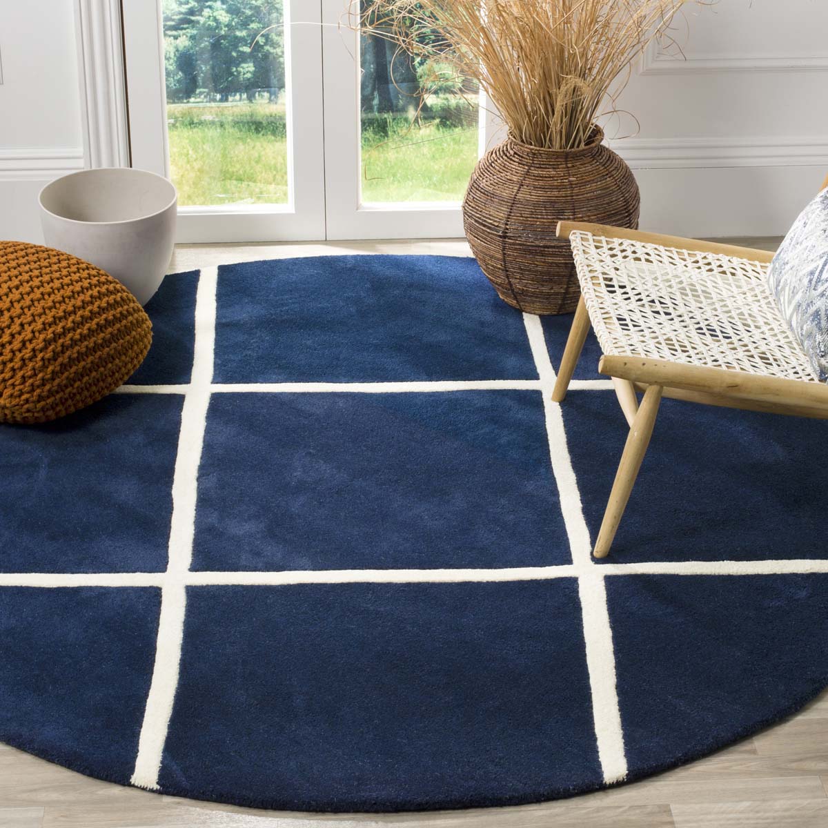 Safavieh Chatham 720 Rug, CHT720 - Dark Blue / Ivory