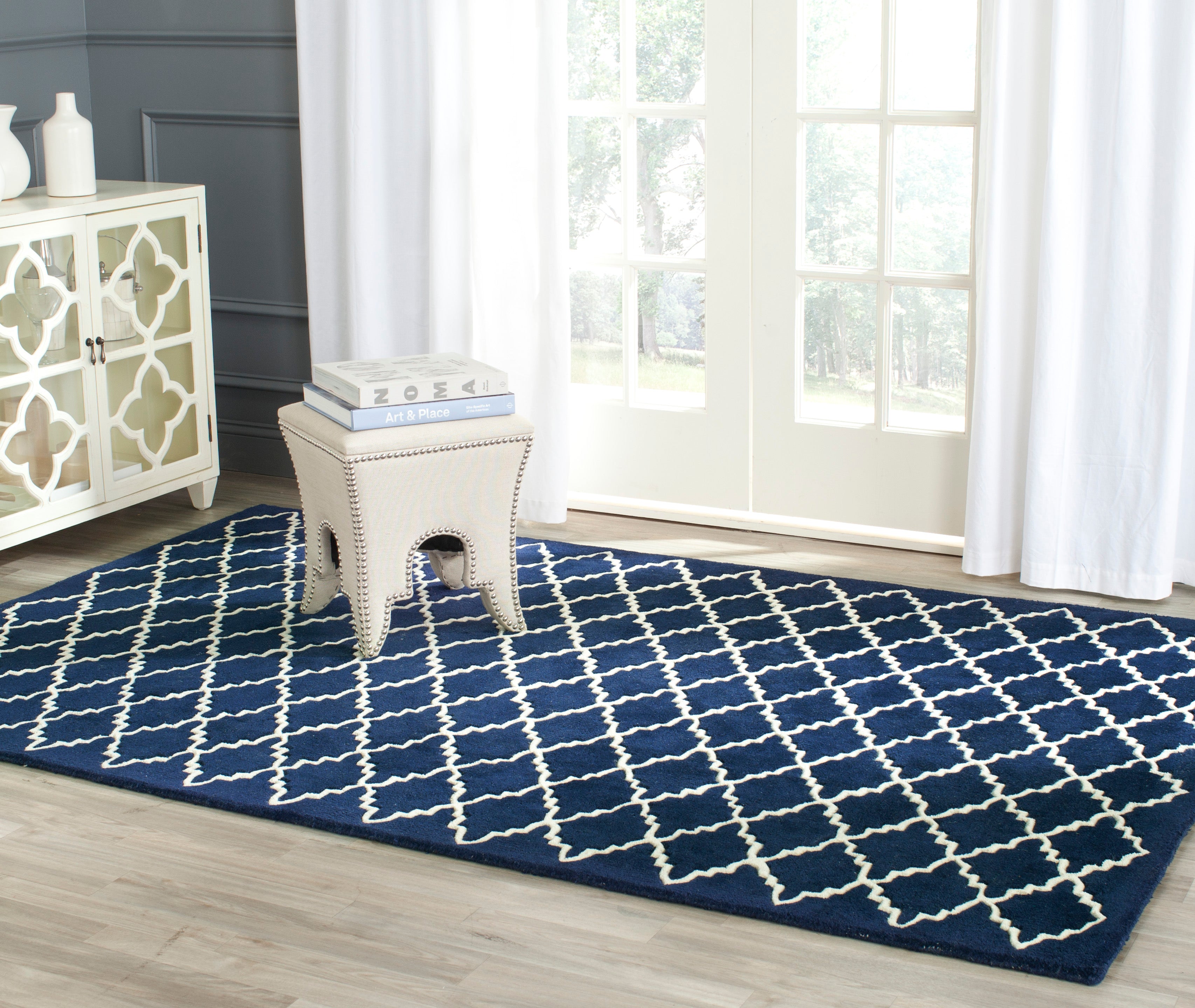 Safavieh Chatham 721 Rug, CHT721 - Dark Blue / Ivory