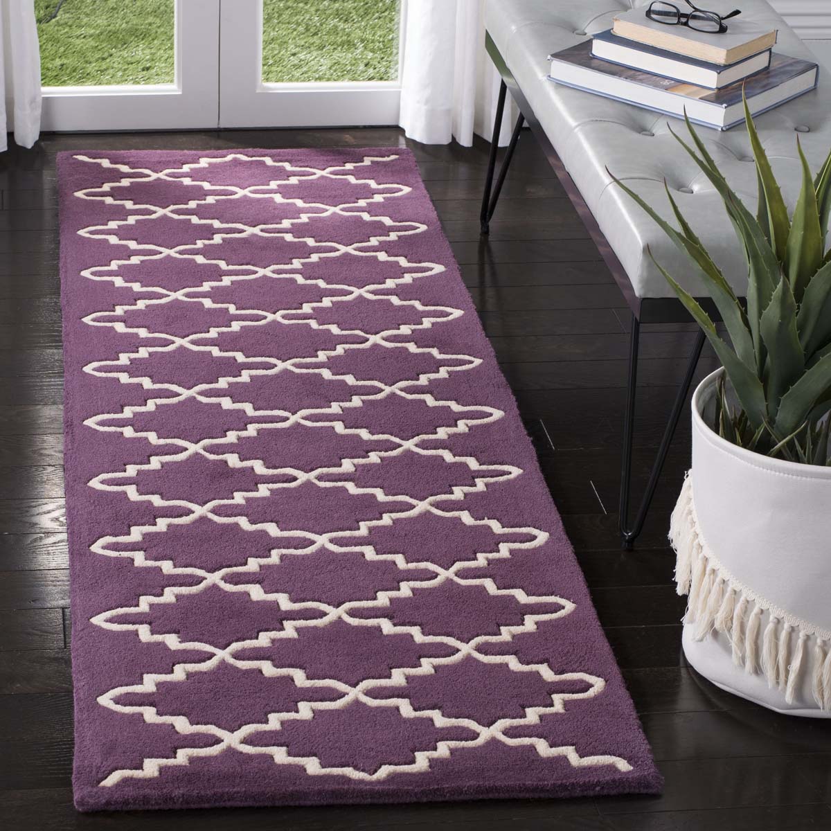 Safavieh Chatham 721 Rug, CHT721 - Purple / Ivory