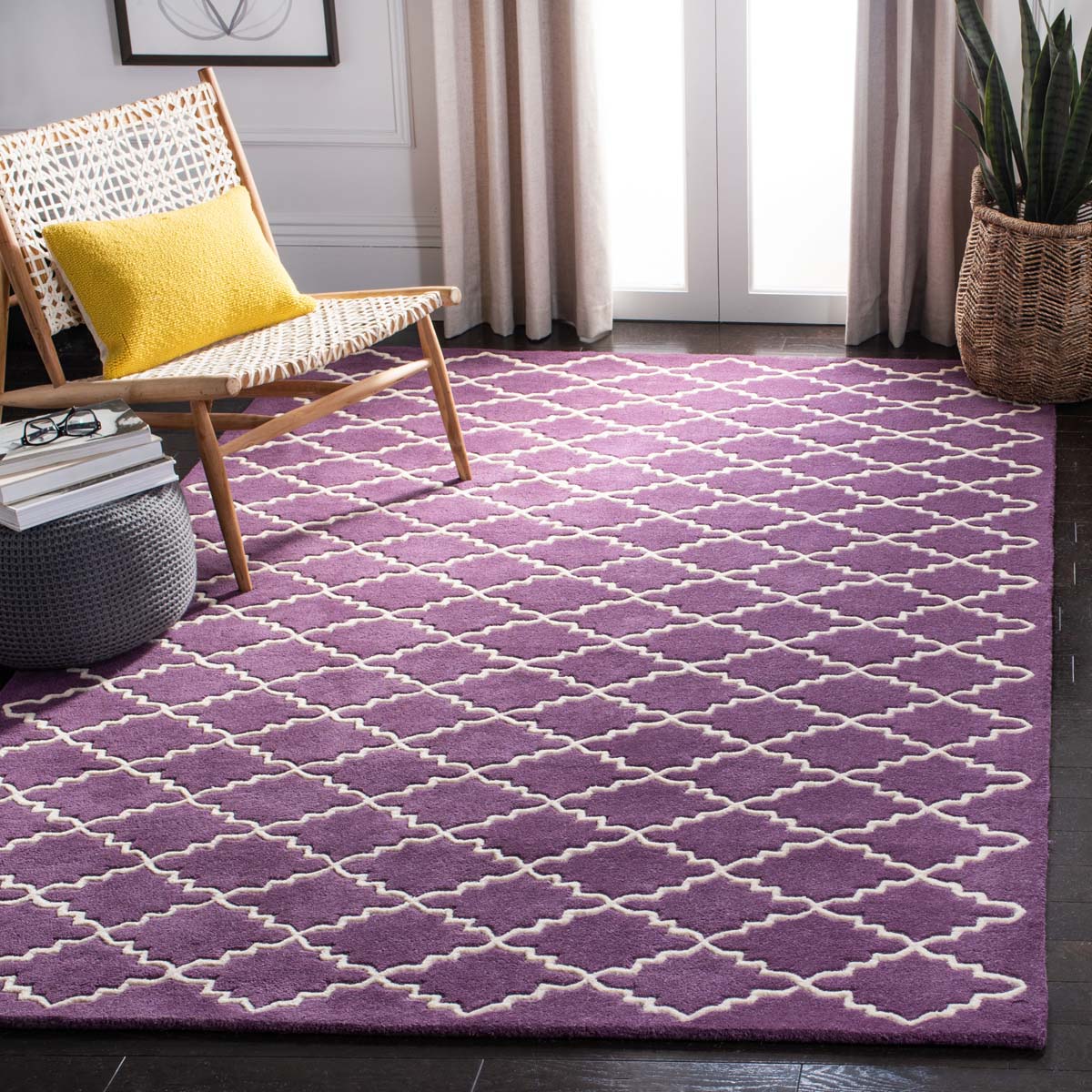 Safavieh Chatham 721 Rug, CHT721 - Purple / Ivory
