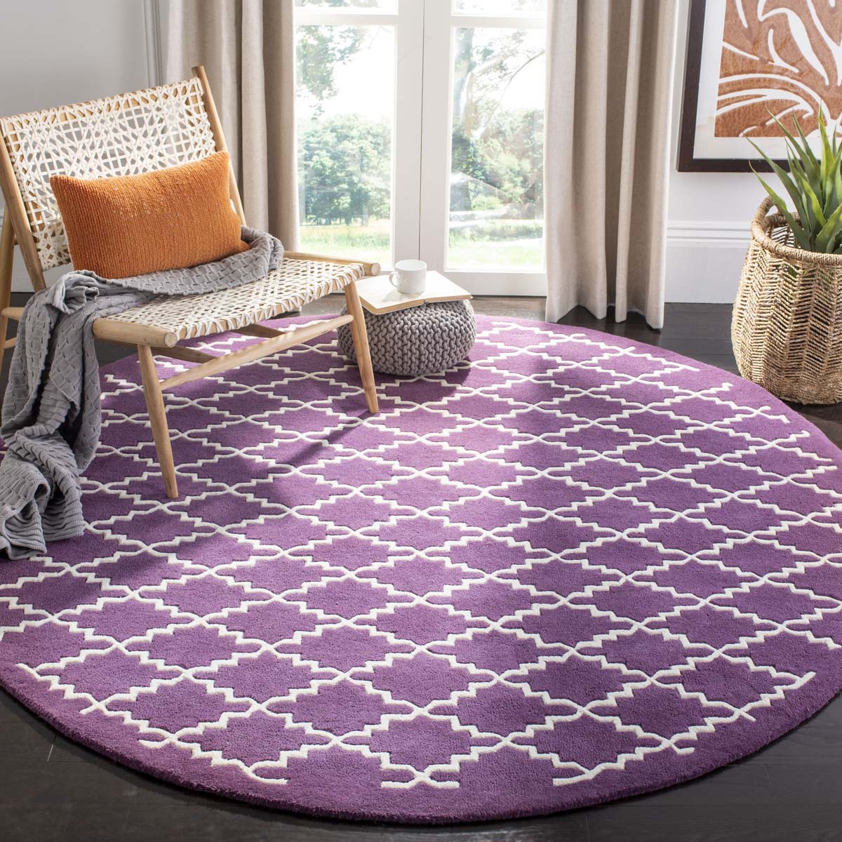 Safavieh Chatham 721 Rug, CHT721 - Purple / Ivory