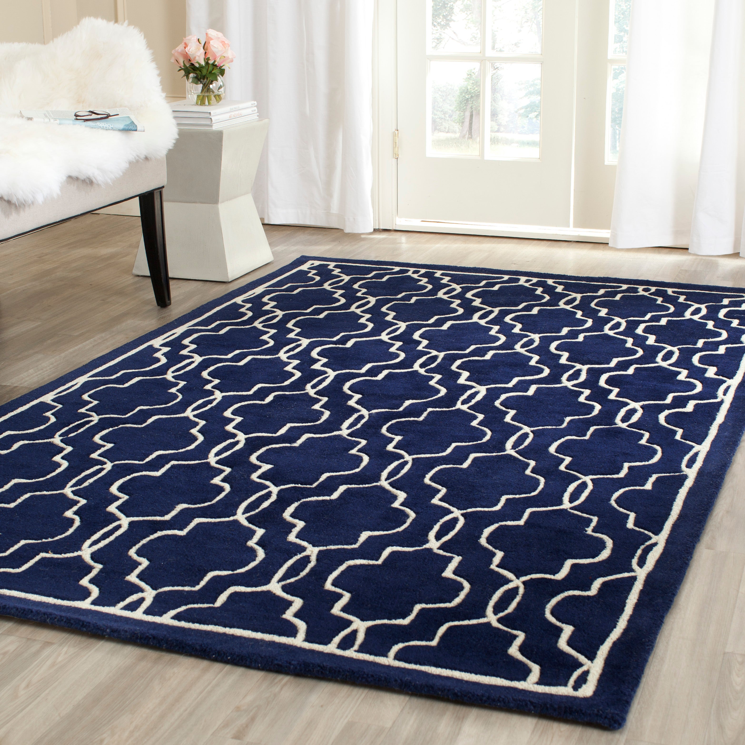 Safavieh Chatham 723 Rug, CHT723 - Dark Blue / Ivory