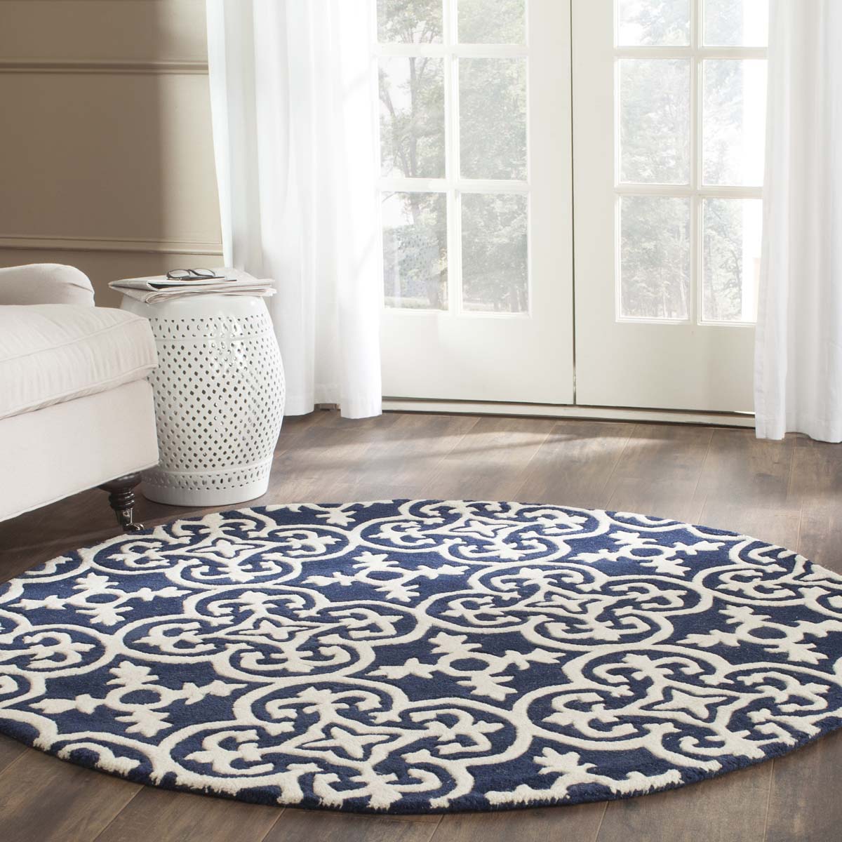 Safavieh Chatham 729 Rug, CHT729 - Dark Blue / Ivory
