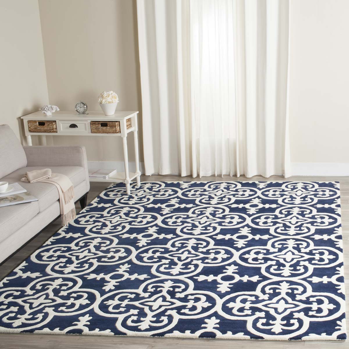 Safavieh Chatham 729 Rug, CHT729 - Dark Blue / Ivory