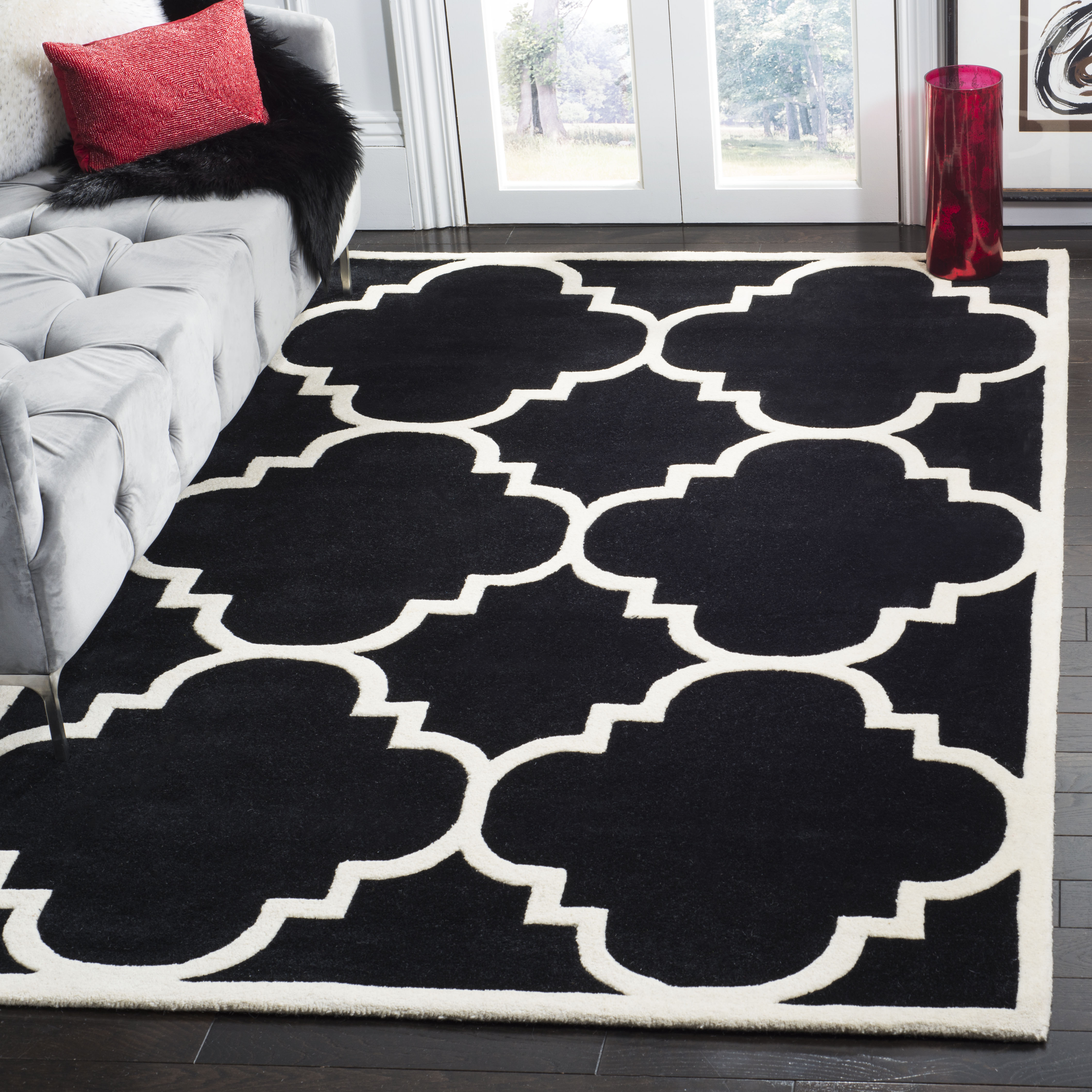 Safavieh Chatham 730 Rug, CHT730 - Black / Ivory
