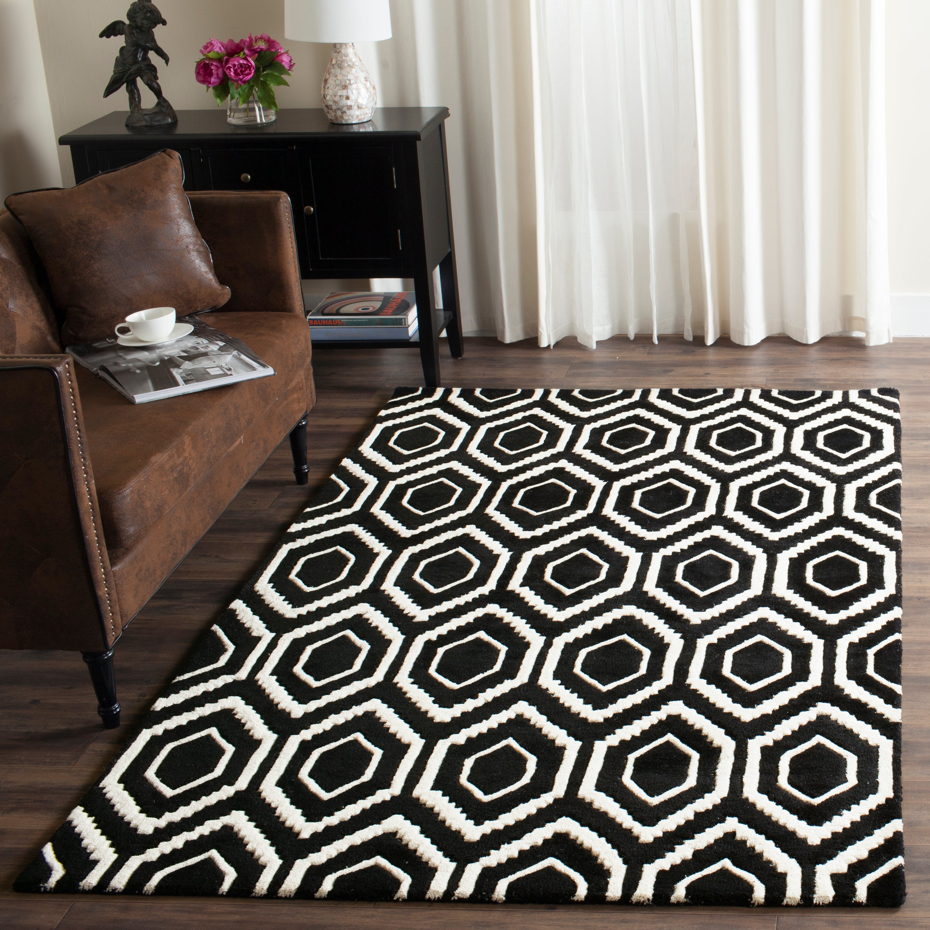 Safavieh Chatham 731 Rug, CHT731 - Black / Ivory