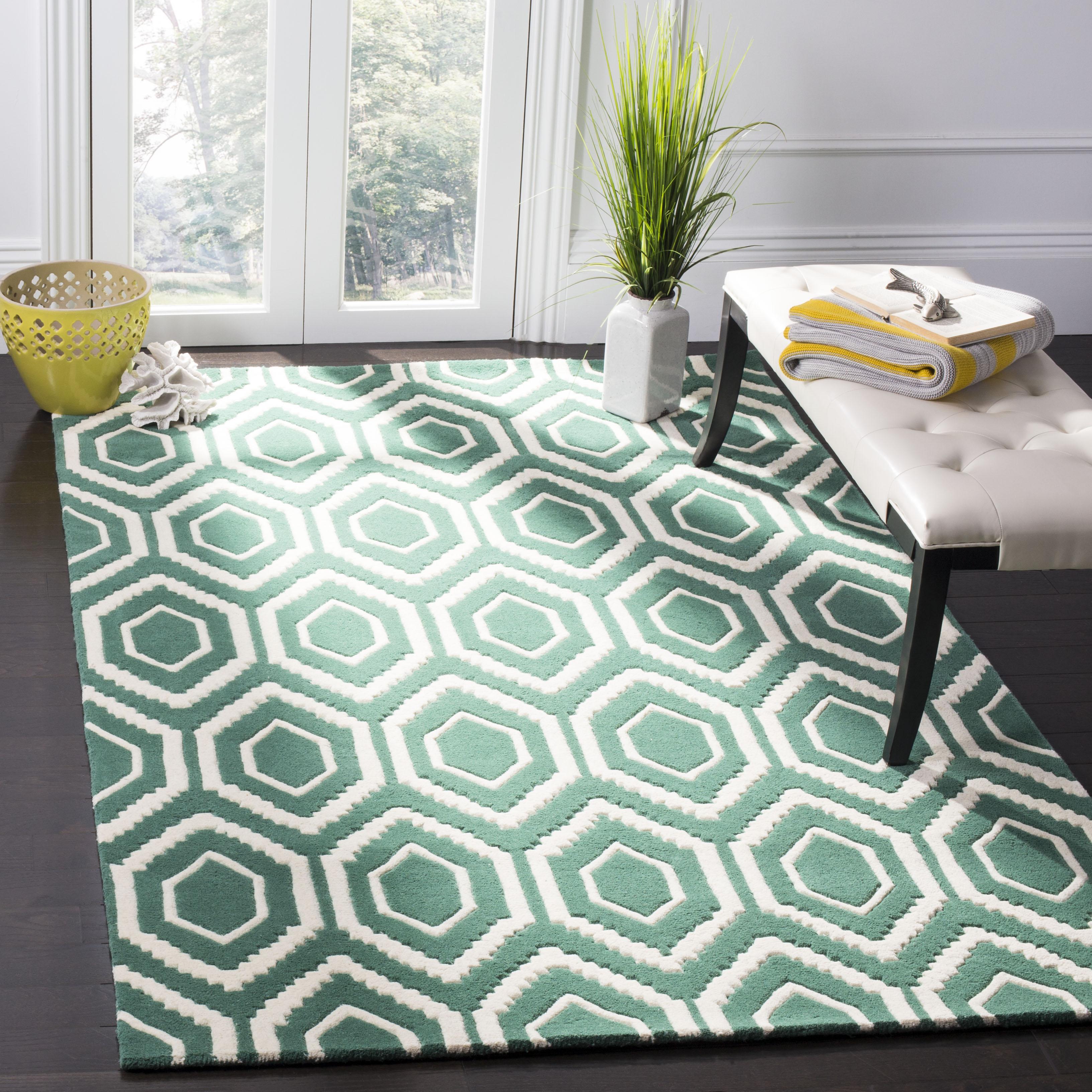 Safavieh Chatham 731 Rug, CHT731 - Teal / Ivory