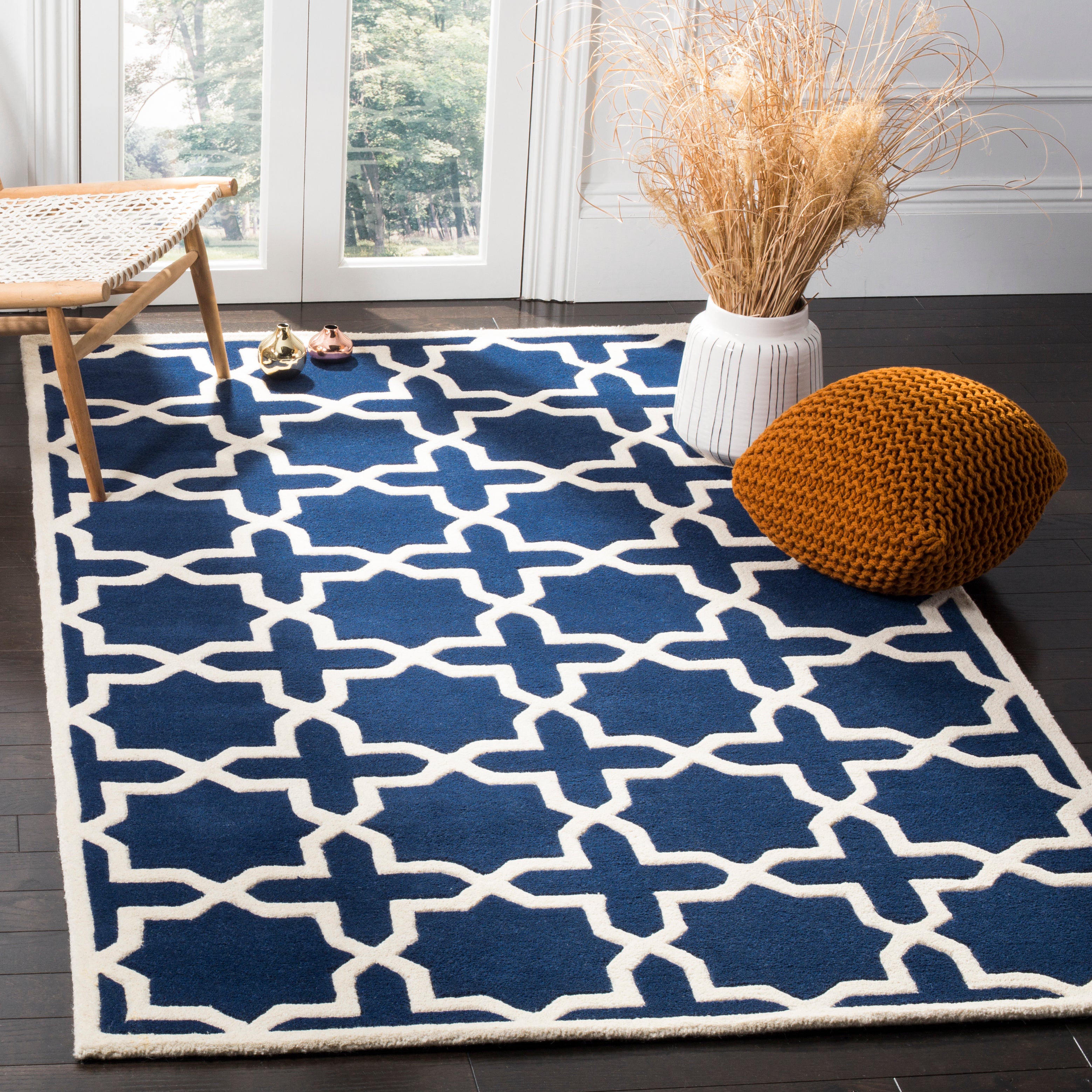 Safavieh Chatham 732 Rug, CHT732 - Dark Blue / Ivory