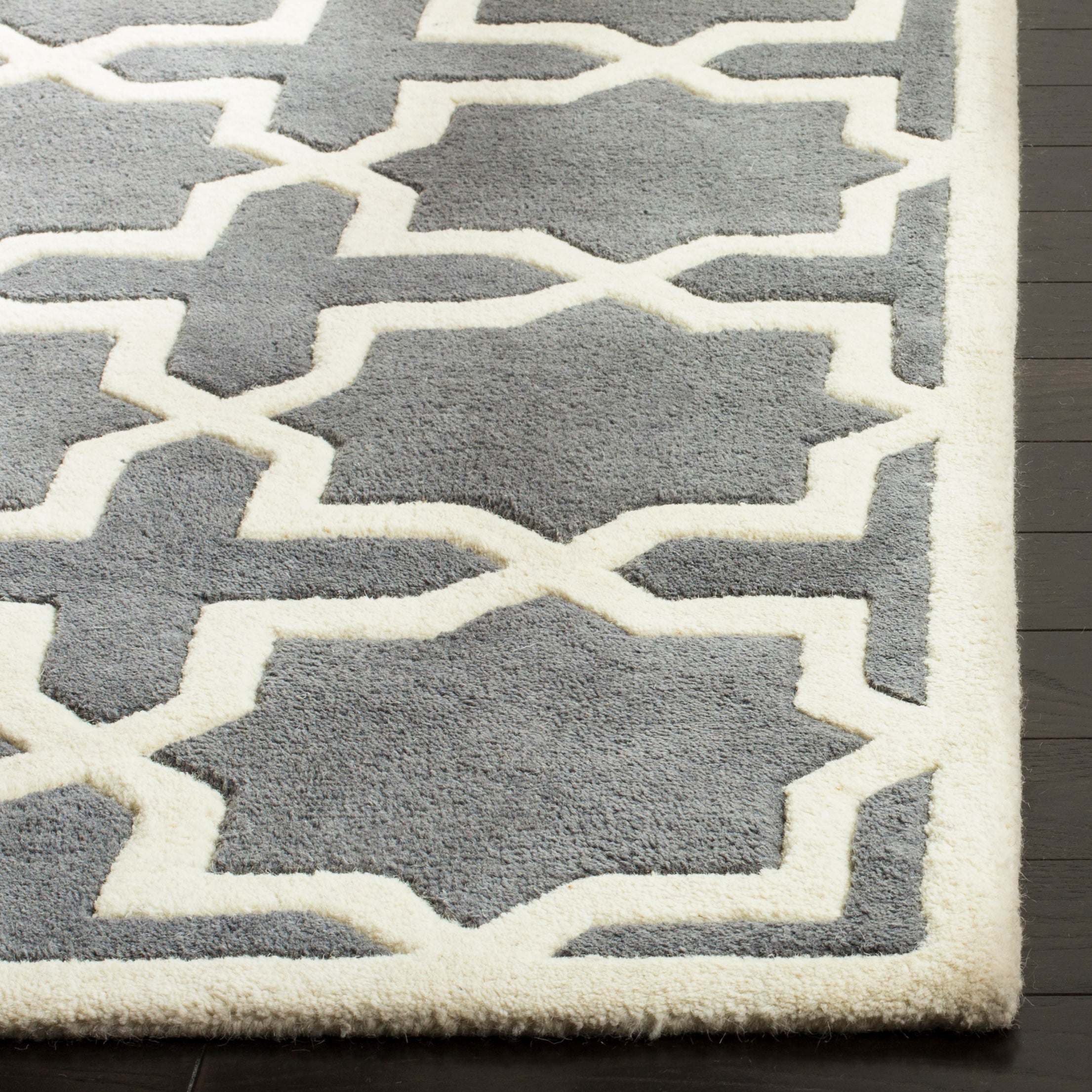 Safavieh Chatham 732 Rug, CHT732 - Dark Grey / Ivory