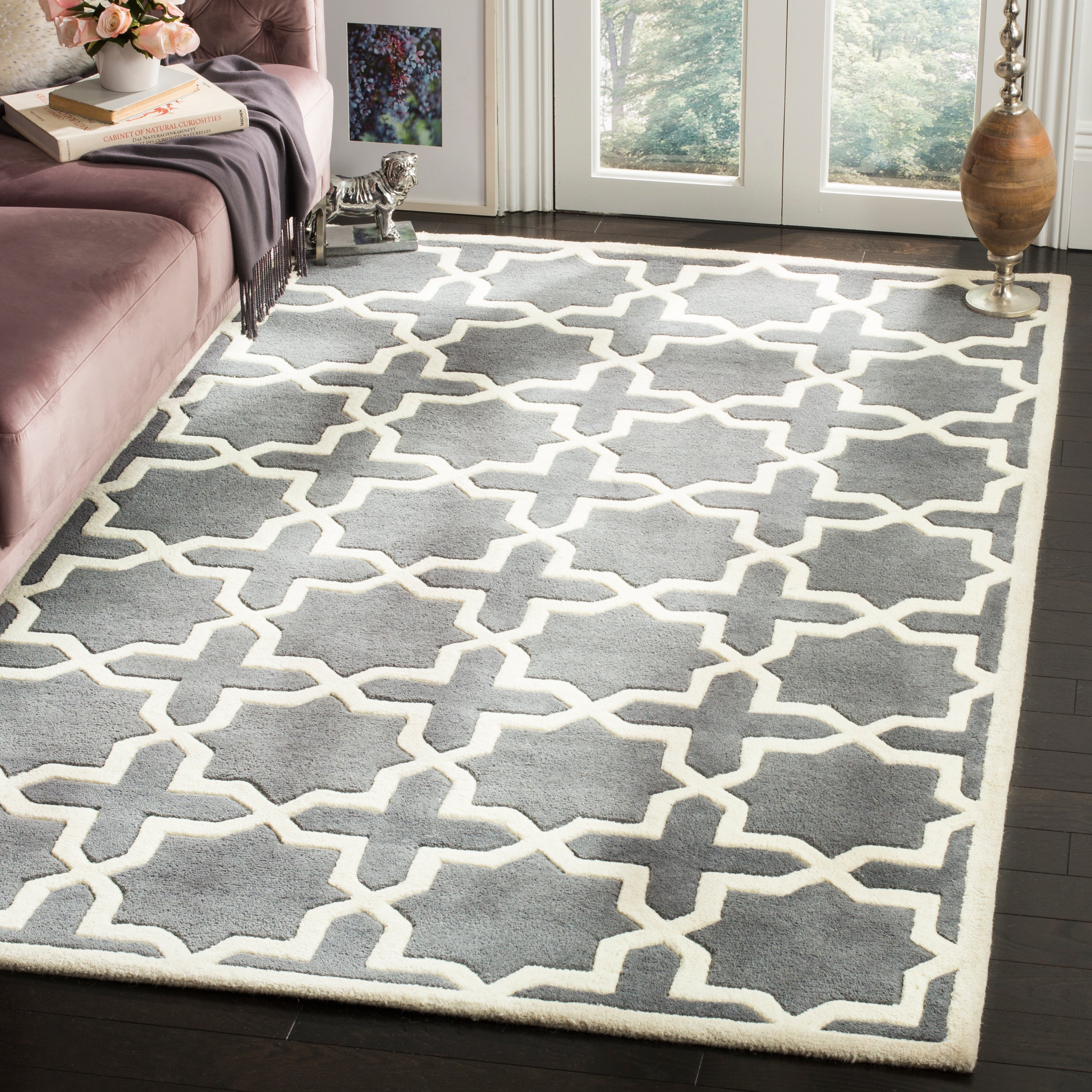 Safavieh Chatham 732 Rug, CHT732 - Dark Grey / Ivory