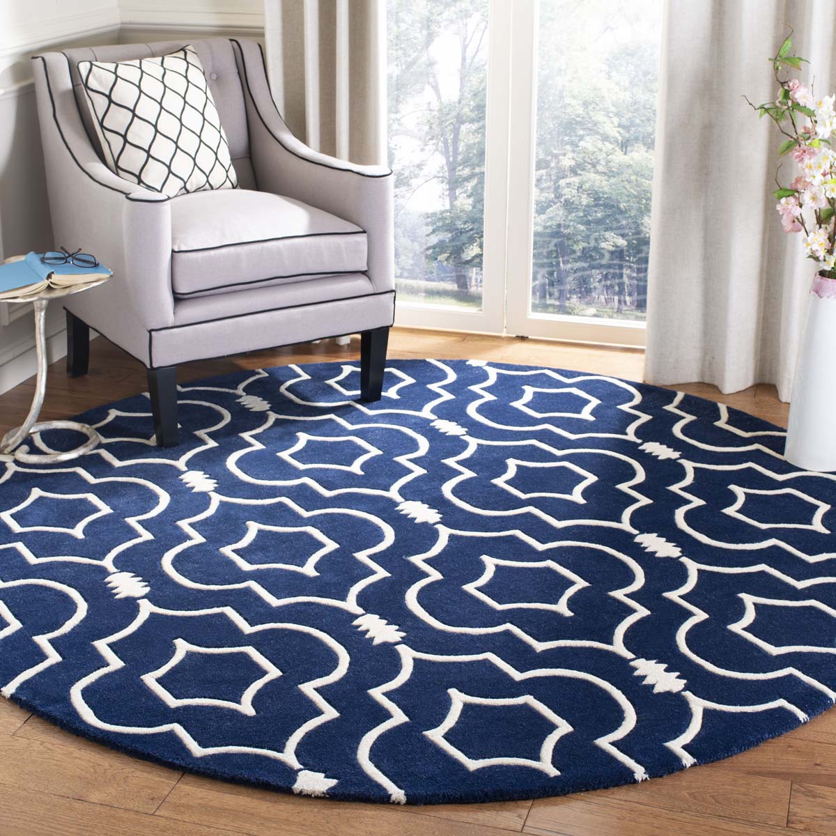 Safavieh Chatham 736 Rug, CHT736 - Dark Blue / Ivory