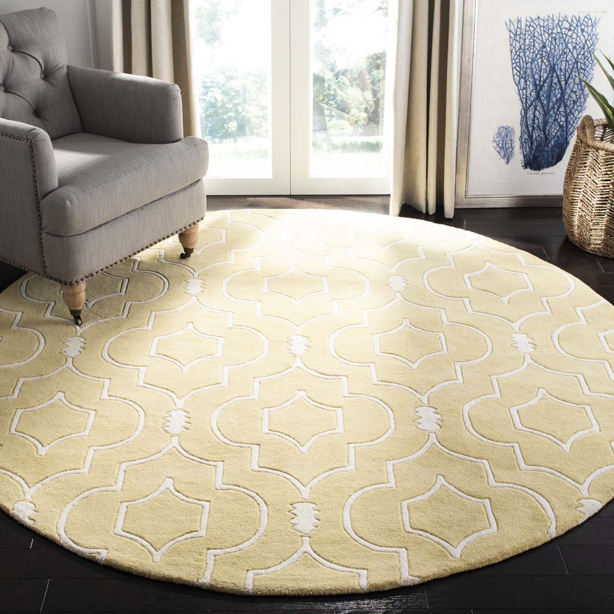 Safavieh Chatham 736 Rug, CHT736 - Light Gold / Ivory