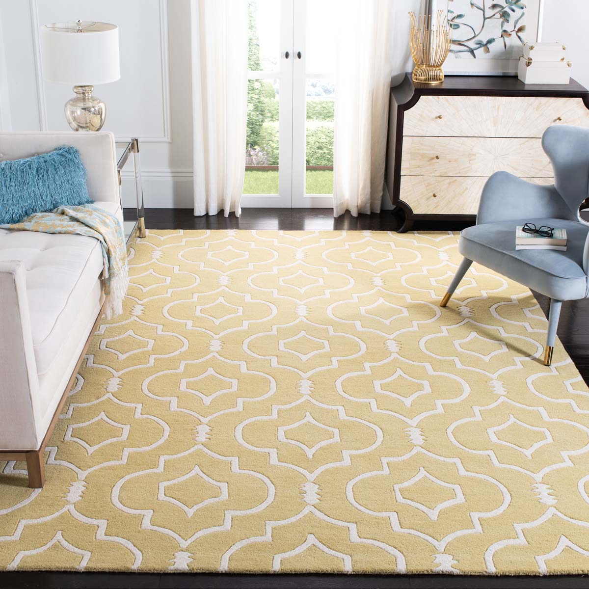 Safavieh Chatham 736 Rug, CHT736 - Light Gold / Ivory