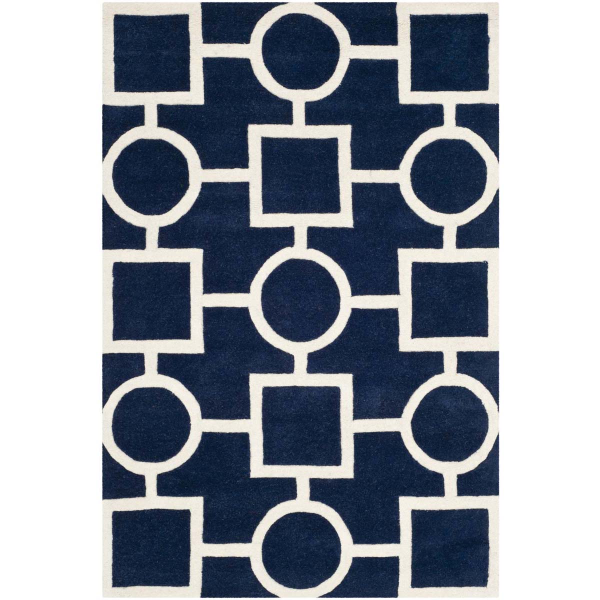 Safavieh Chatham 737 Rug, CHT737 - Dark Blue / Ivory