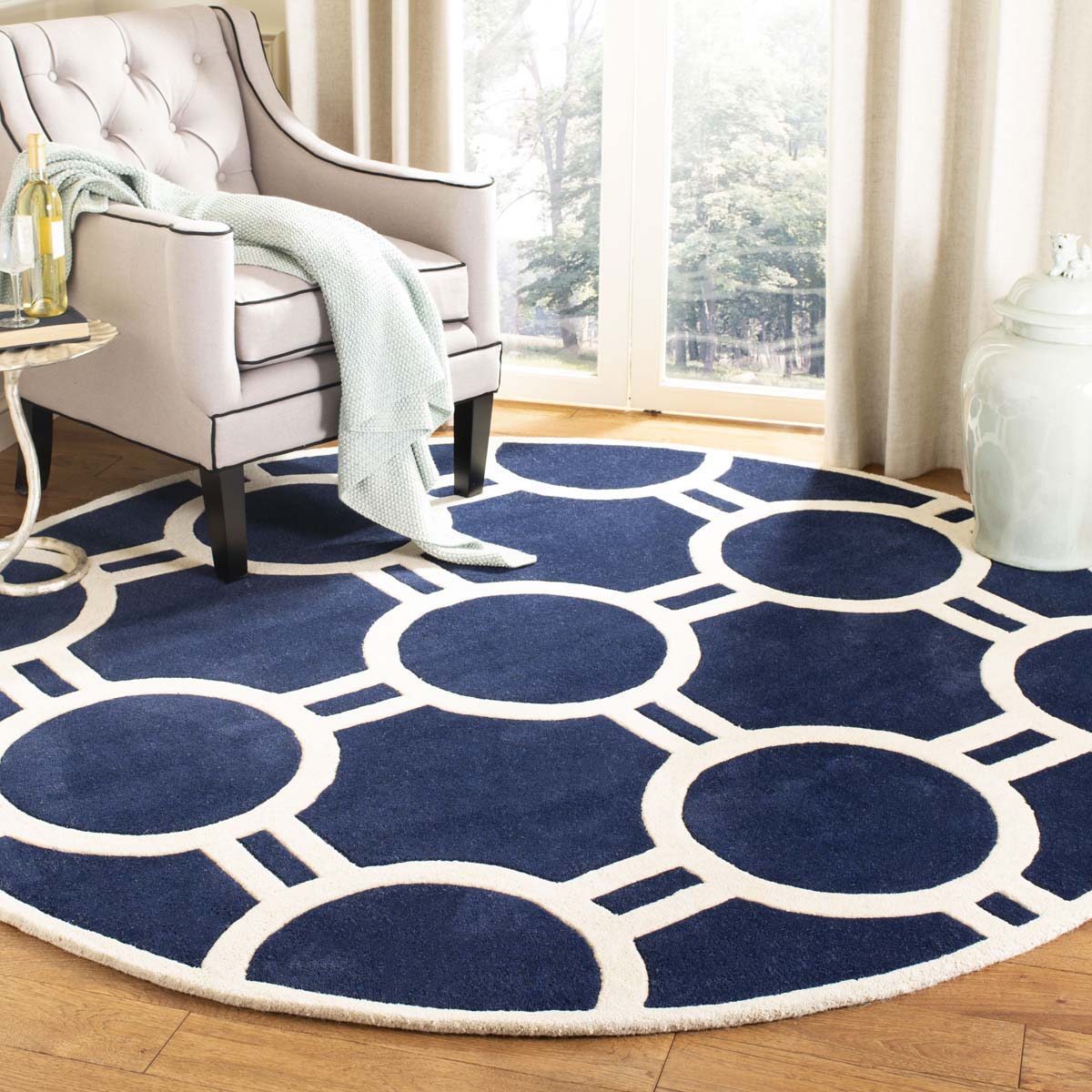 Safavieh Chatham 739 Rug, CHT739 - Dark Blue / Ivory