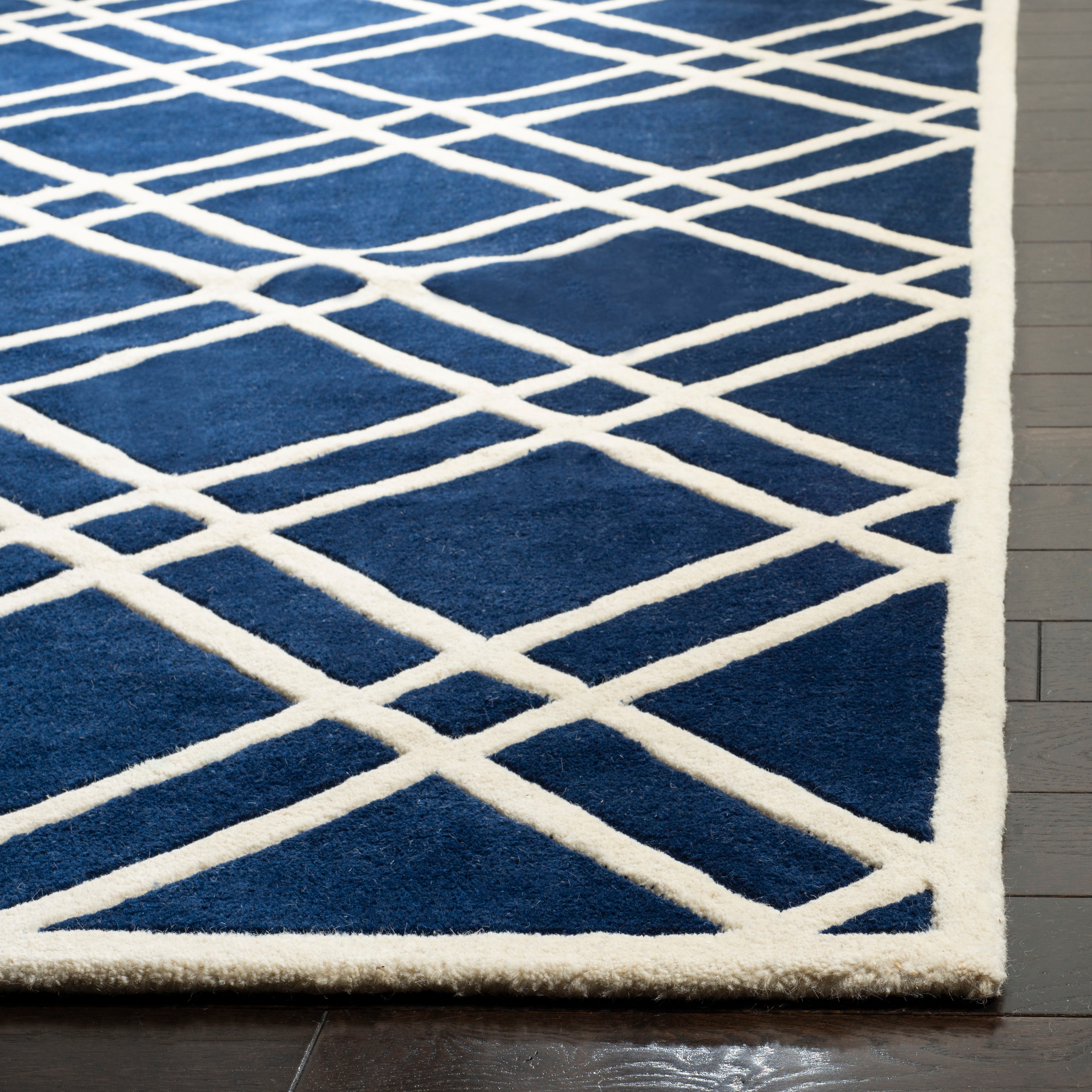 Safavieh Chatham 740 Rug, CHT740 - Dark Blue / Ivory