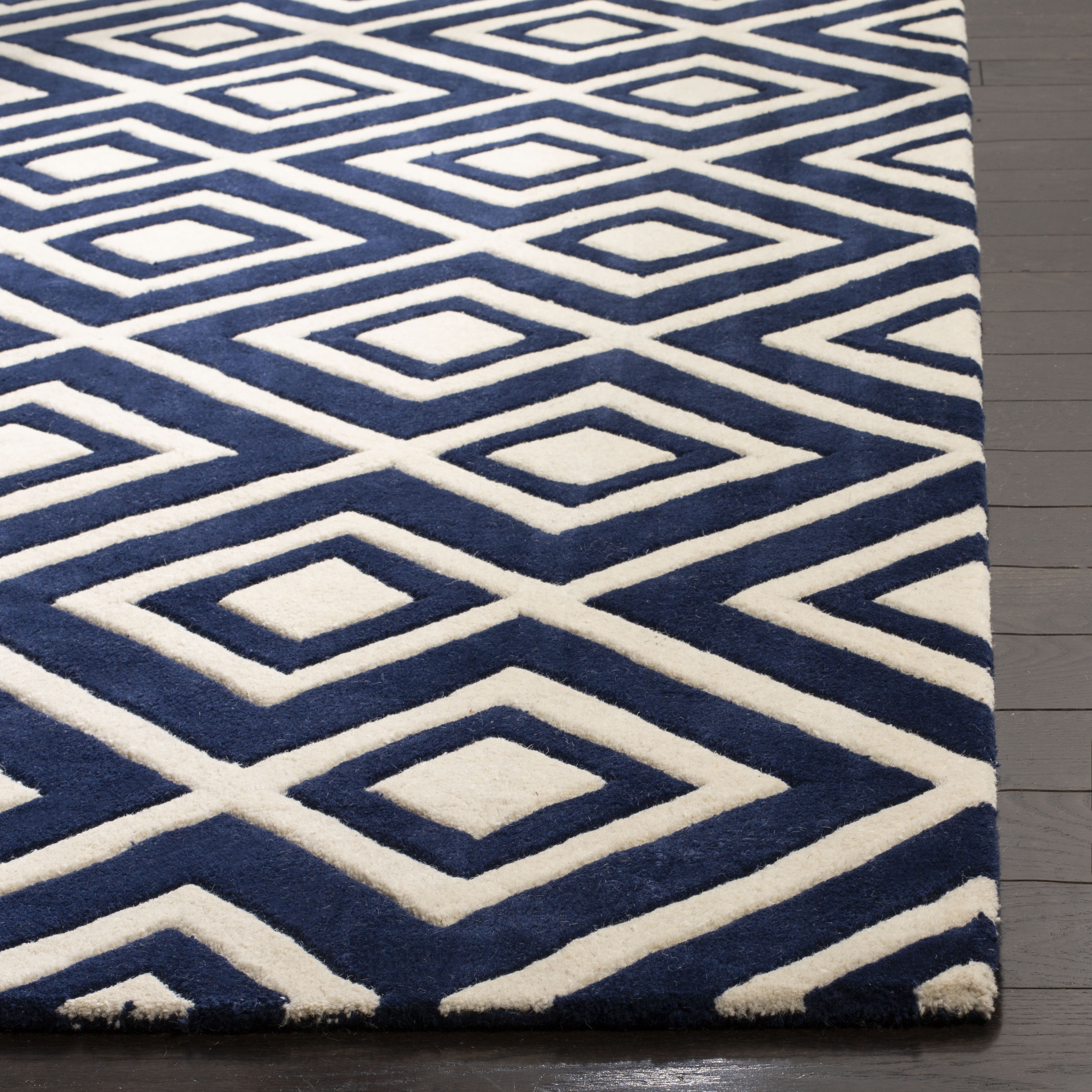 Safavieh Chatham 742 Rug, CHT742 - Dark Blue / Ivory