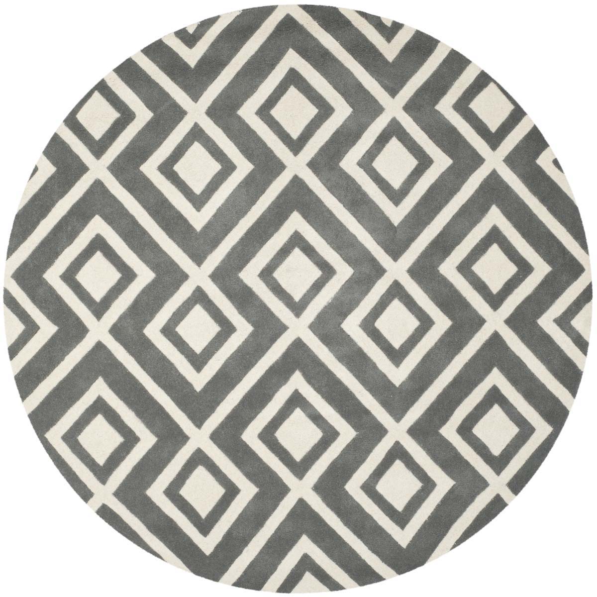 Safavieh Chatham 742 Rug, CHT742 - Dark Grey / Ivory