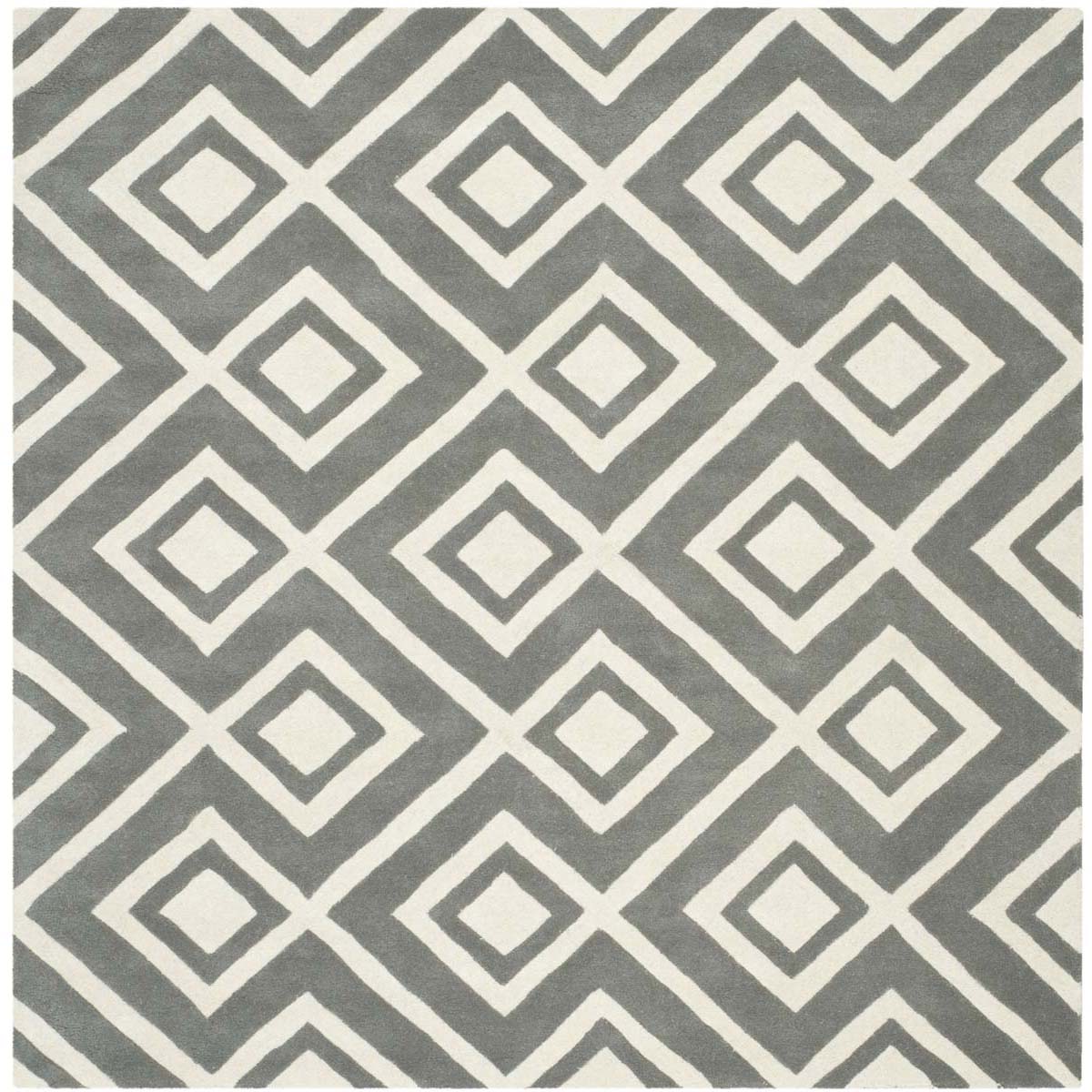 Safavieh Chatham 742 Rug, CHT742 - Dark Grey / Ivory