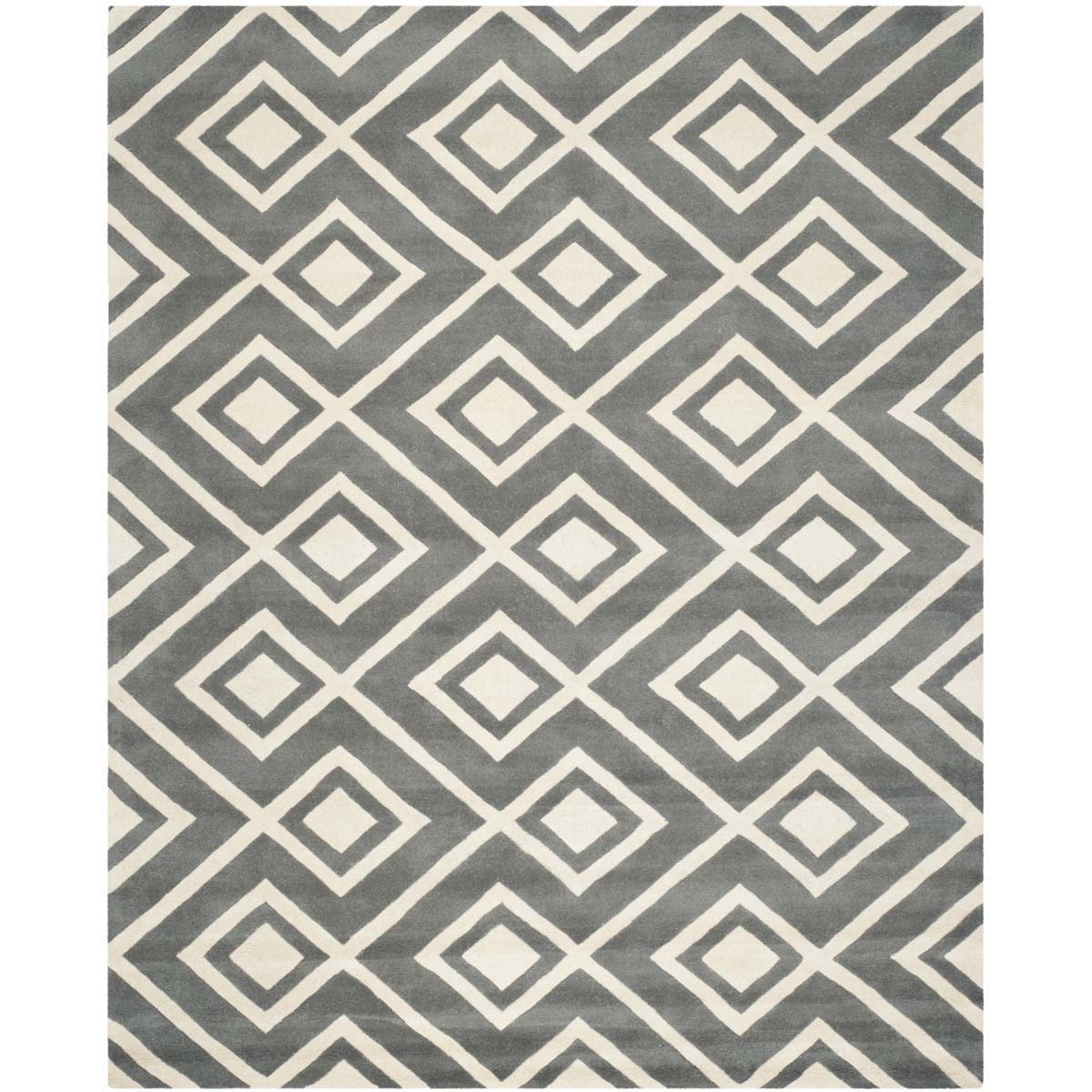 Safavieh Chatham 742 Rug, CHT742 - Dark Grey / Ivory