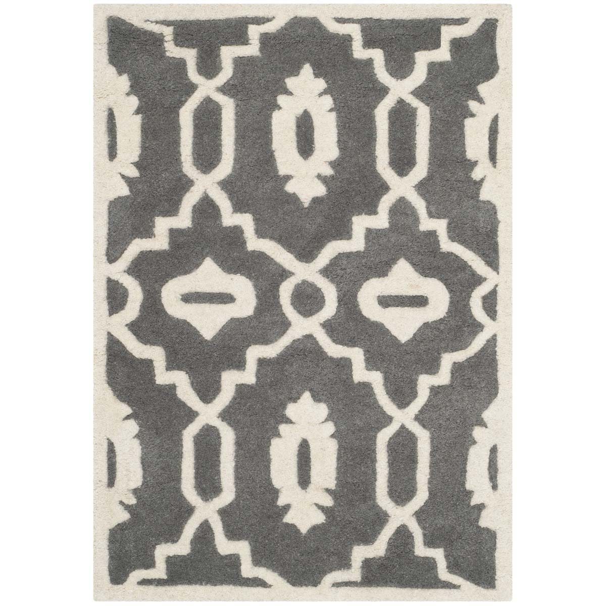 Safavieh Chatham 745 Rug, CHT745 - Dark Grey / Ivory