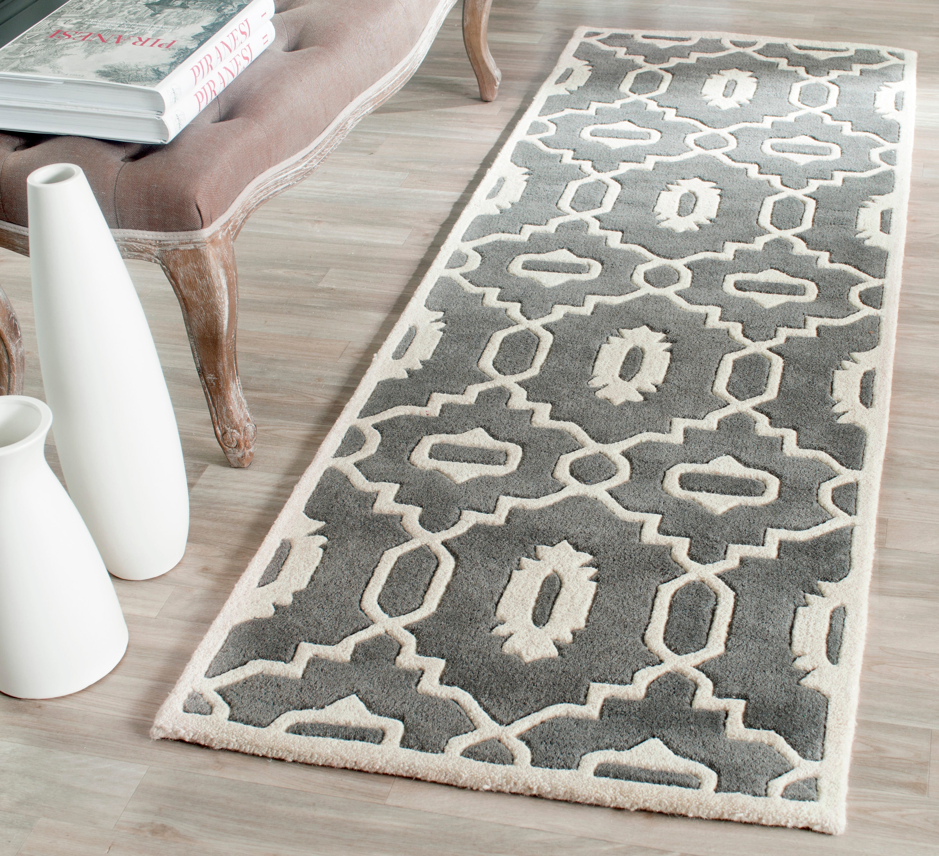 Safavieh Chatham 745 Rug, CHT745 - Dark Grey / Ivory