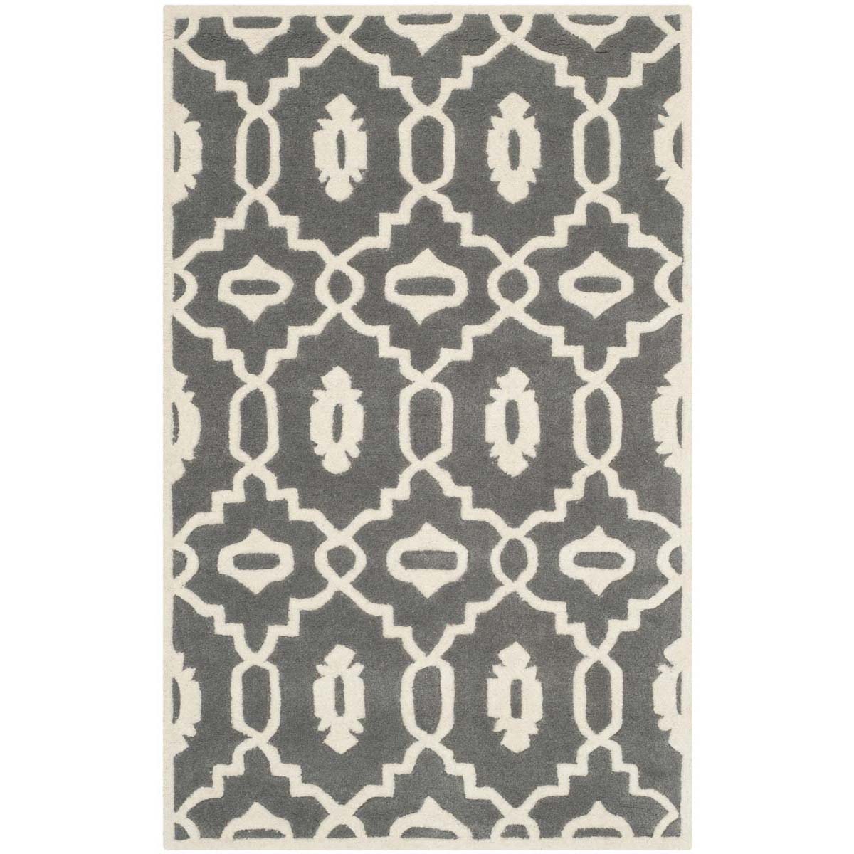 Safavieh Chatham 745 Rug, CHT745 - Dark Grey / Ivory