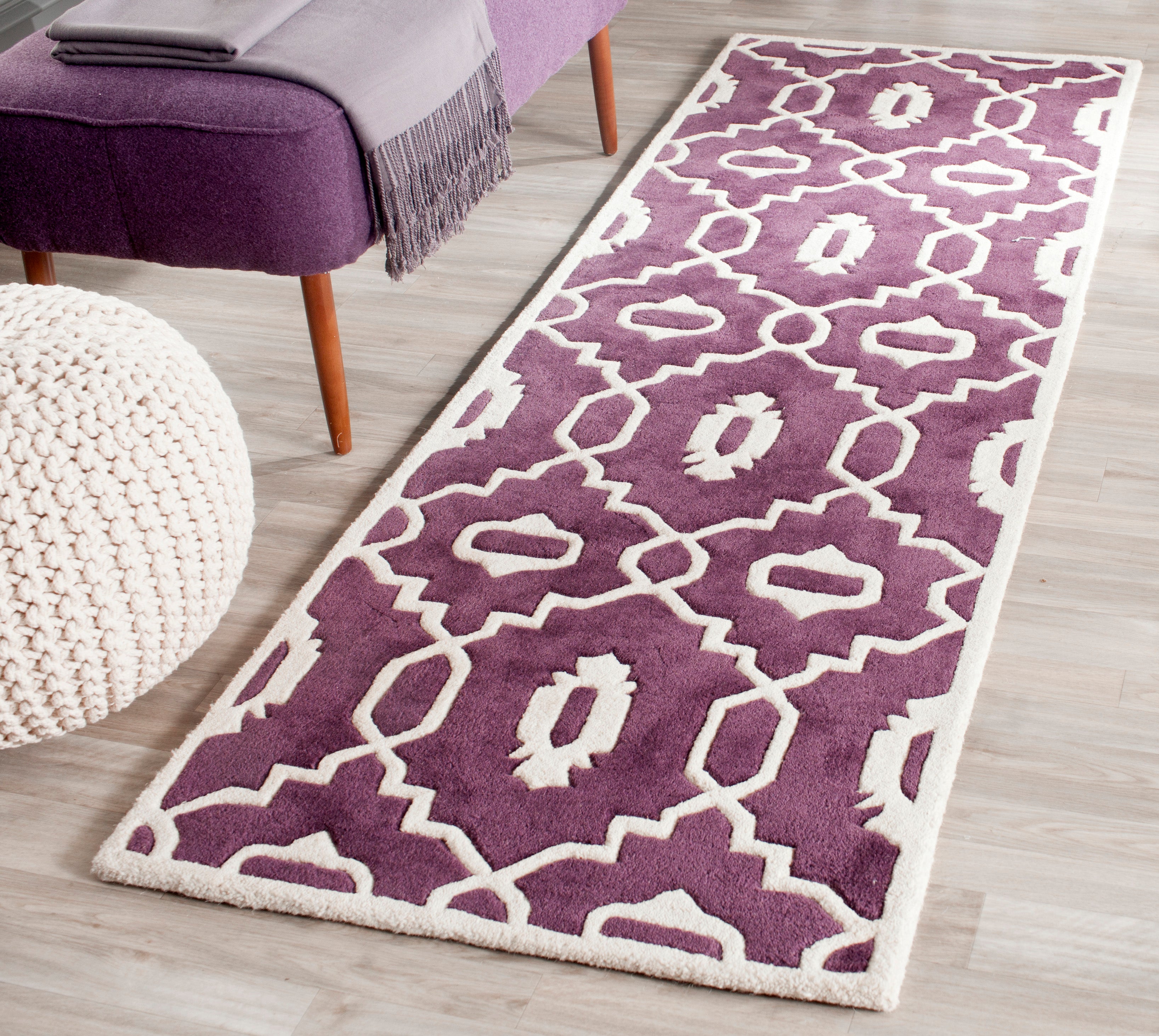 Safavieh Chatham 745 Rug, CHT745 - Purple / Ivory