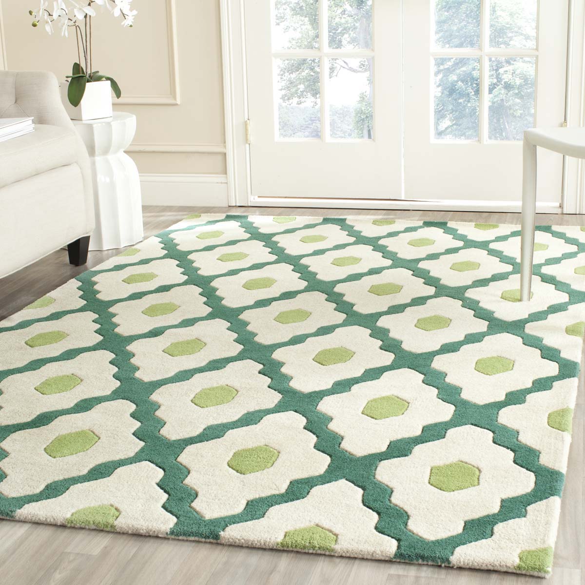 Safavieh Chatham 748 Rug, CHT748 - Ivory / Teal