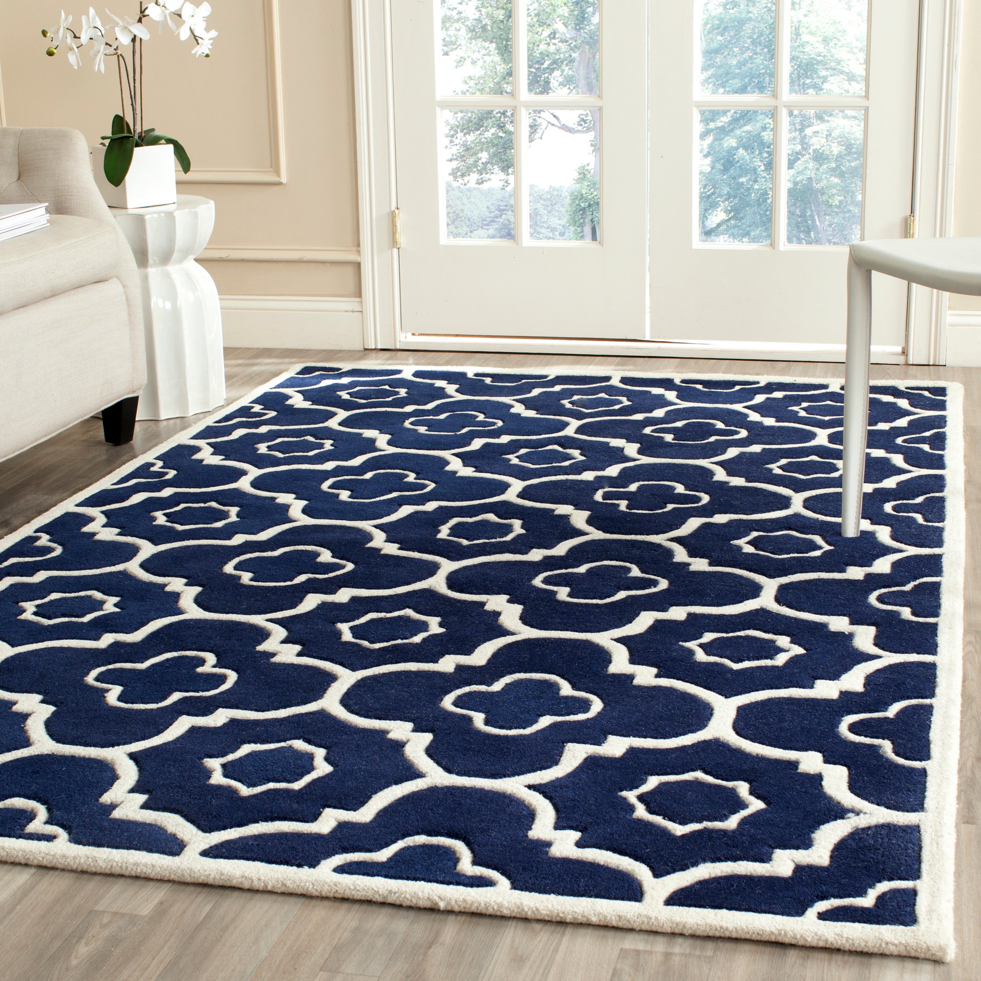 Safavieh Chatham 750 Rug, CHT750 - Dark Blue / Ivory