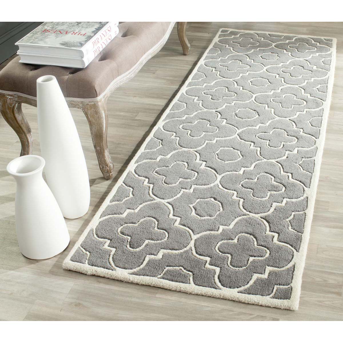 Safavieh Chatham 750 Rug, CHT750 - Dark Grey / Ivory