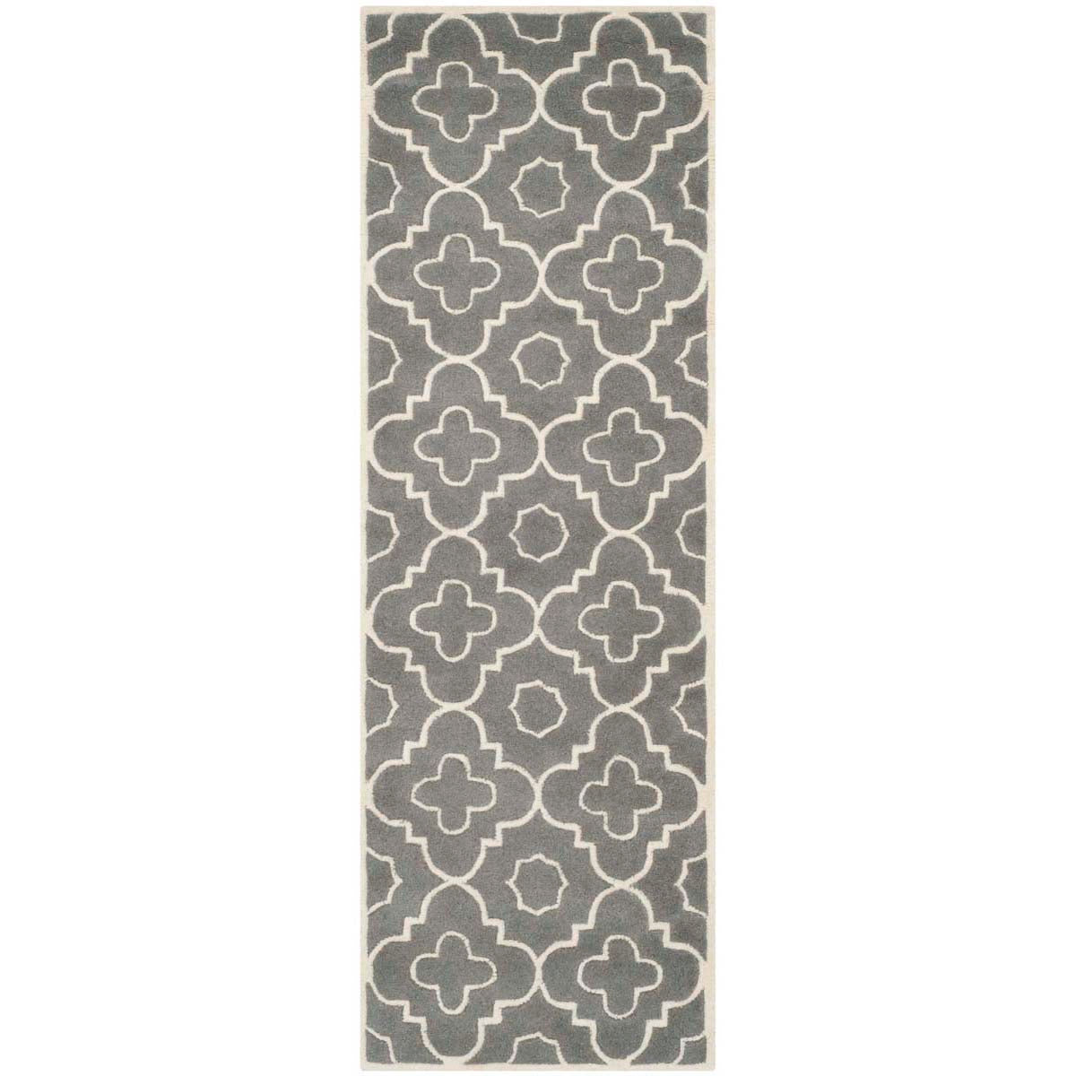 Safavieh Chatham 750 Rug, CHT750 - Dark Grey / Ivory