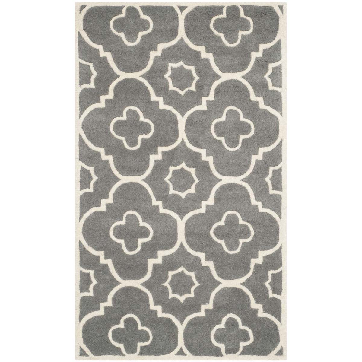 Safavieh Chatham 750 Rug, CHT750 - Dark Grey / Ivory
