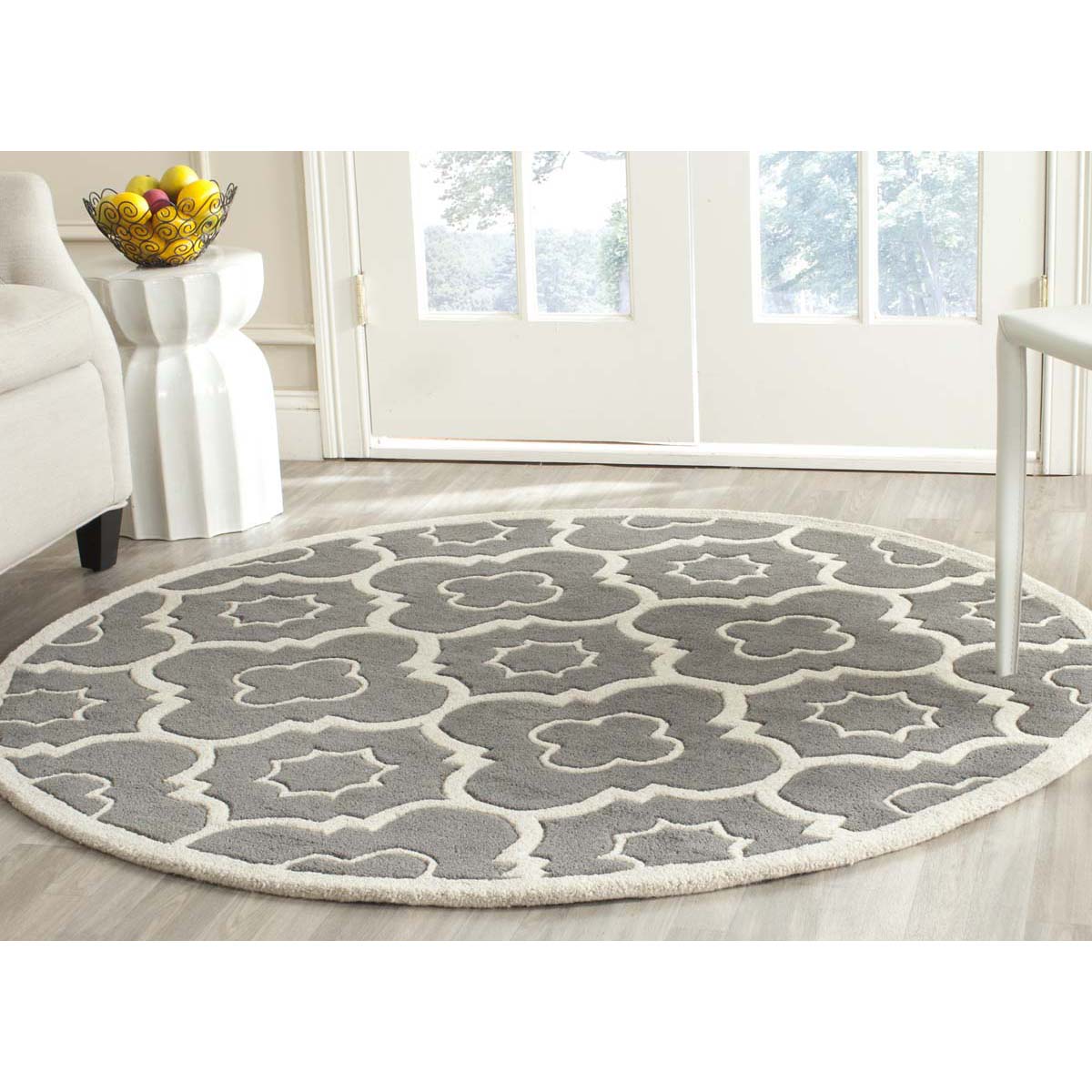 Safavieh Chatham 750 Rug, CHT750 - Dark Grey / Ivory