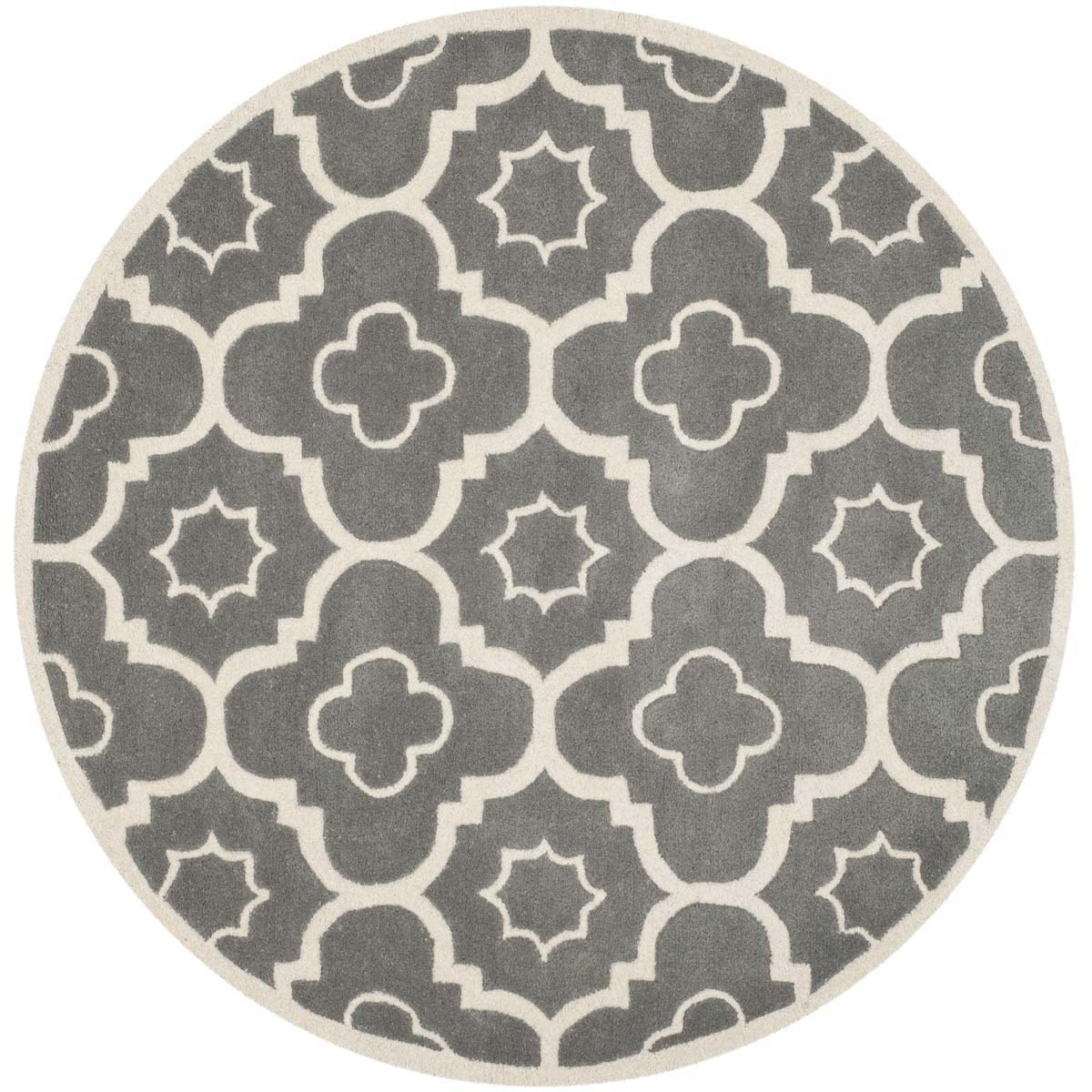 Safavieh Chatham 750 Rug, CHT750 - Dark Grey / Ivory